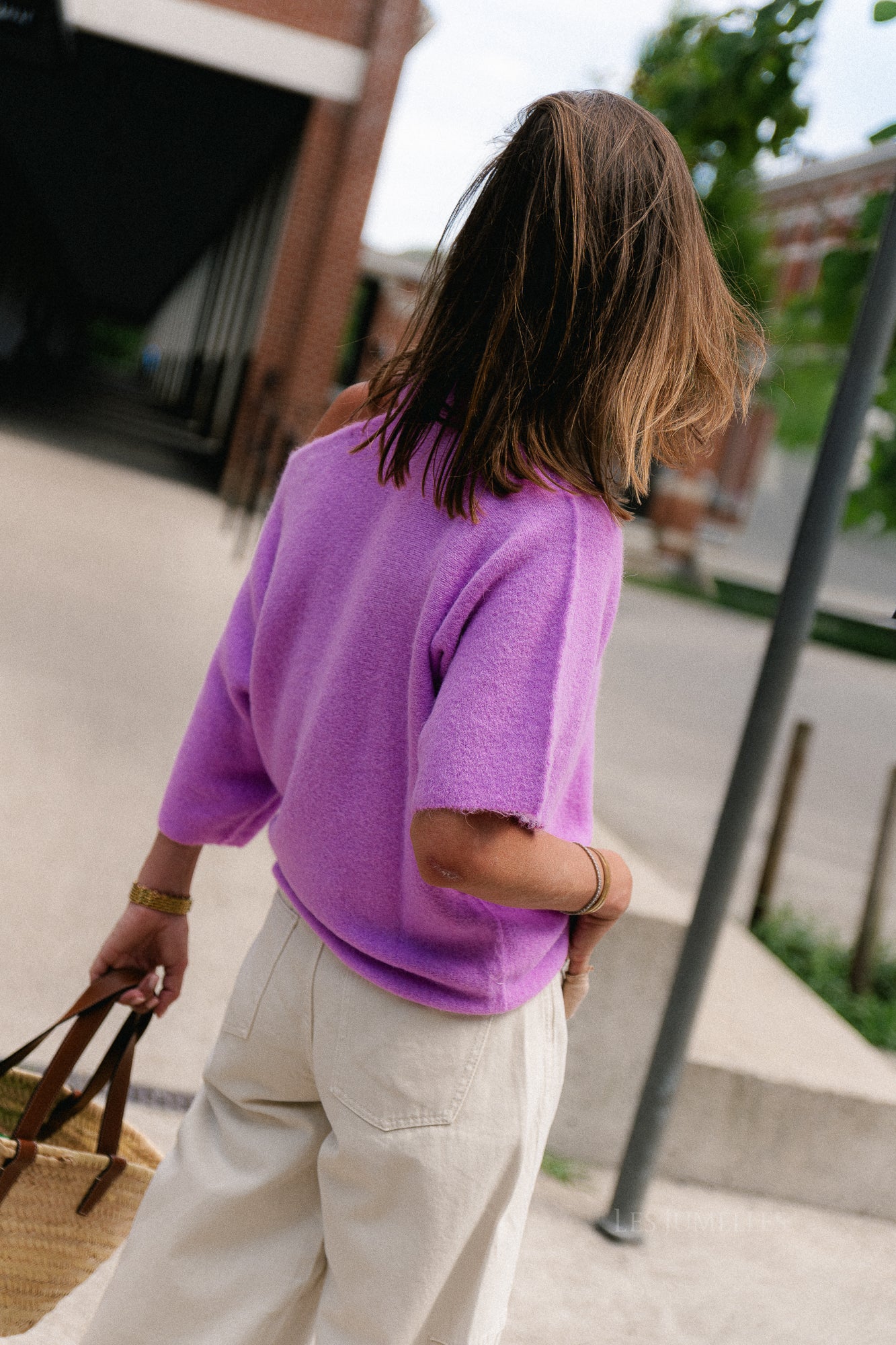 Beatrice open shoulder jumper lilac