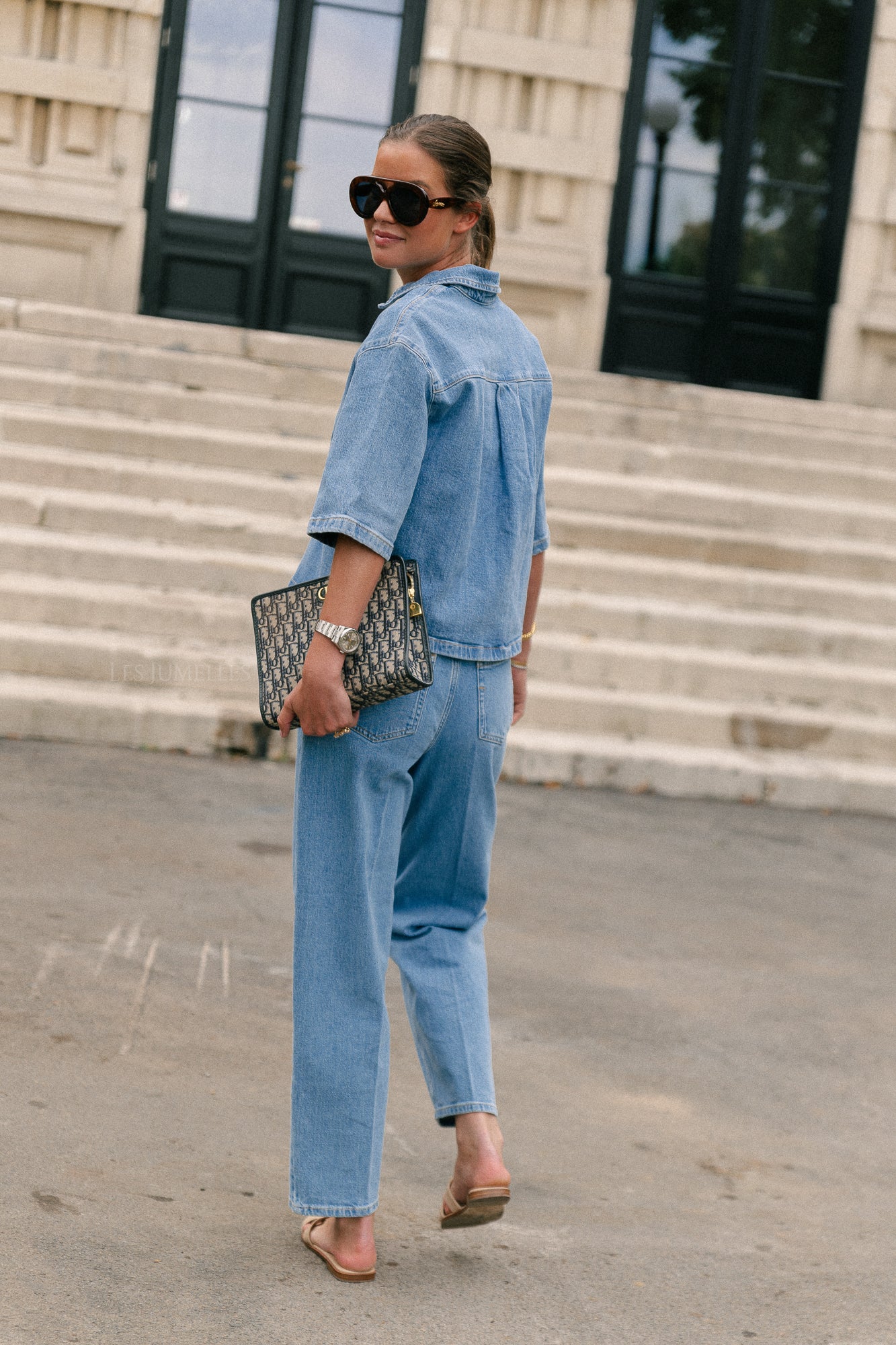 SLFBarrel Liva-Kori HW jeans light blue denim