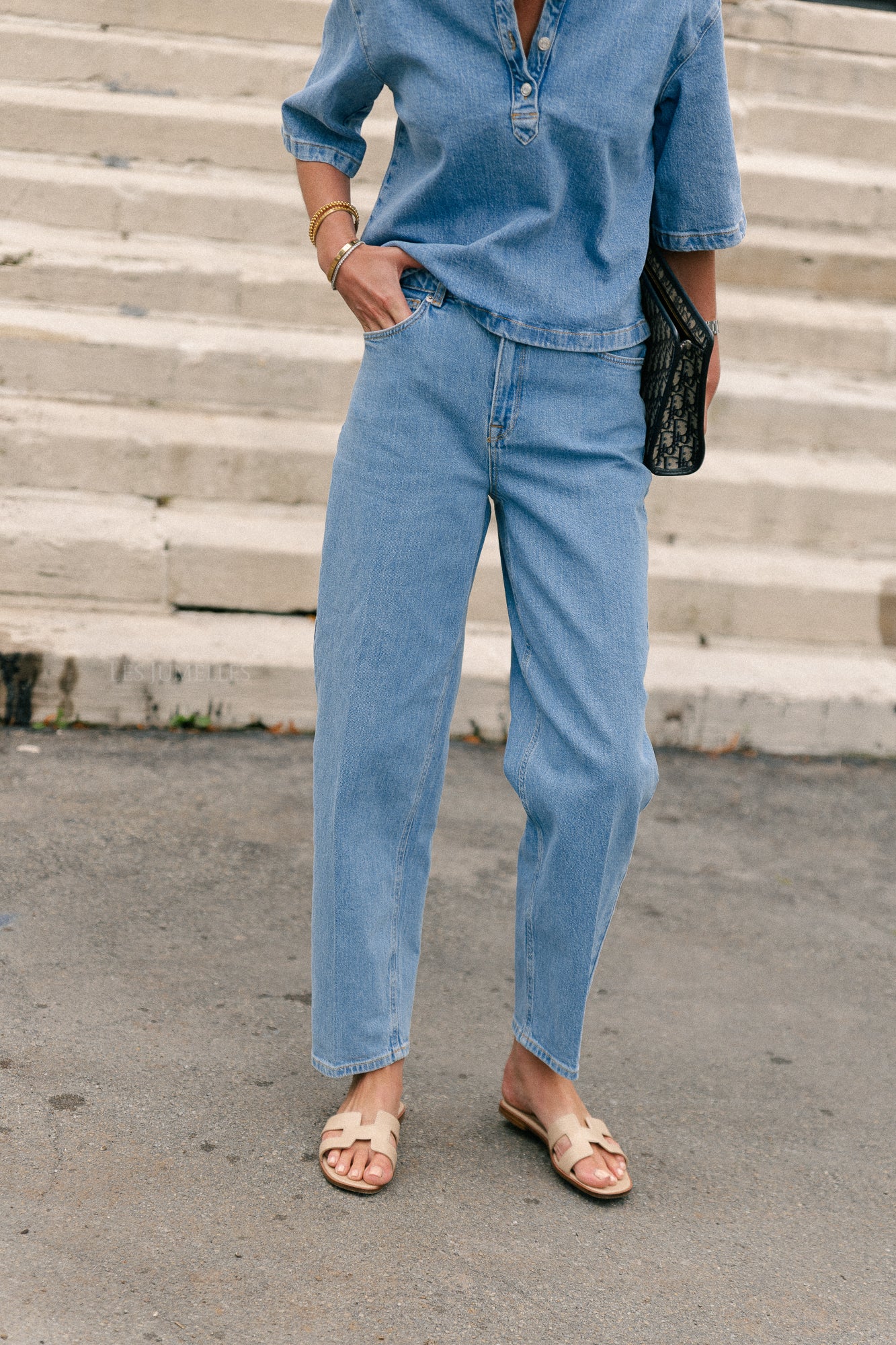 SLFBarrel Liva-Kori HW jeans light blue denim