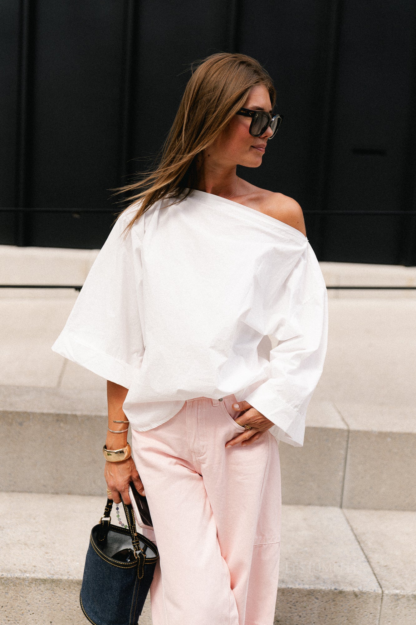 Myra off shoulder shirt white