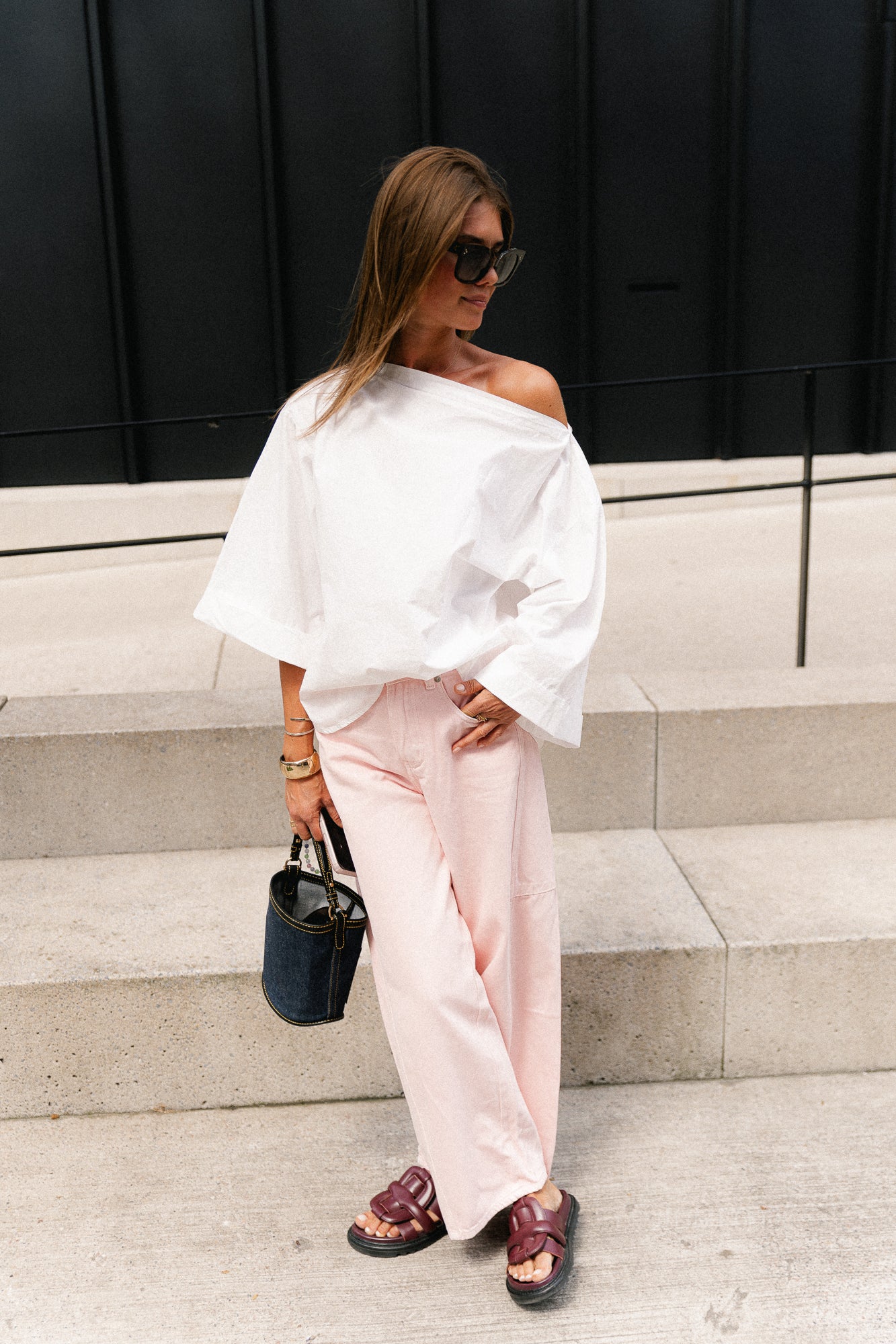 Myra off shoulder shirt white