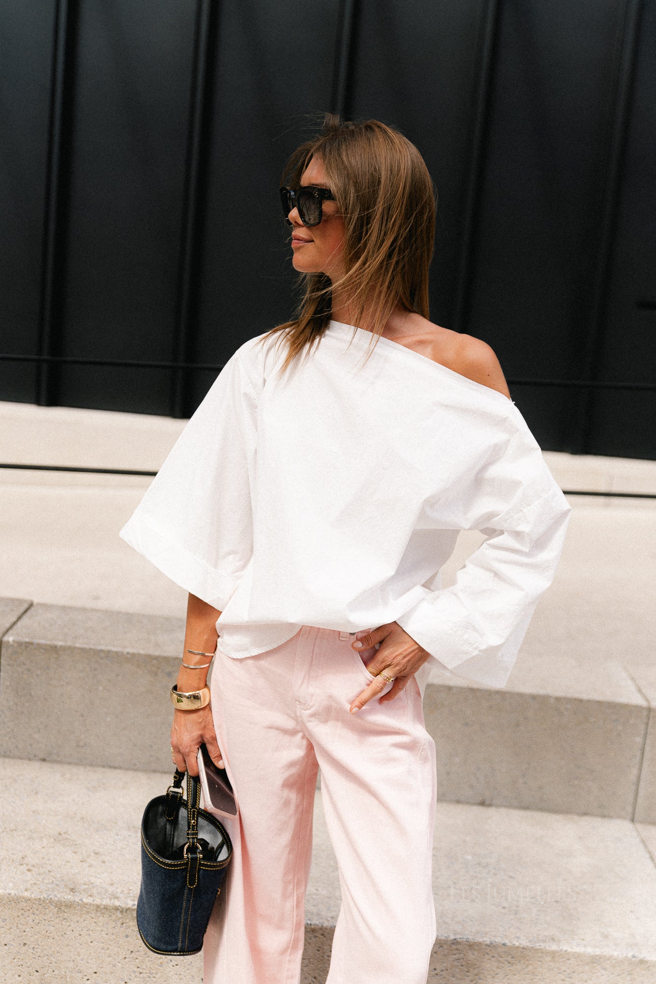 Myra off shoulder shirt white