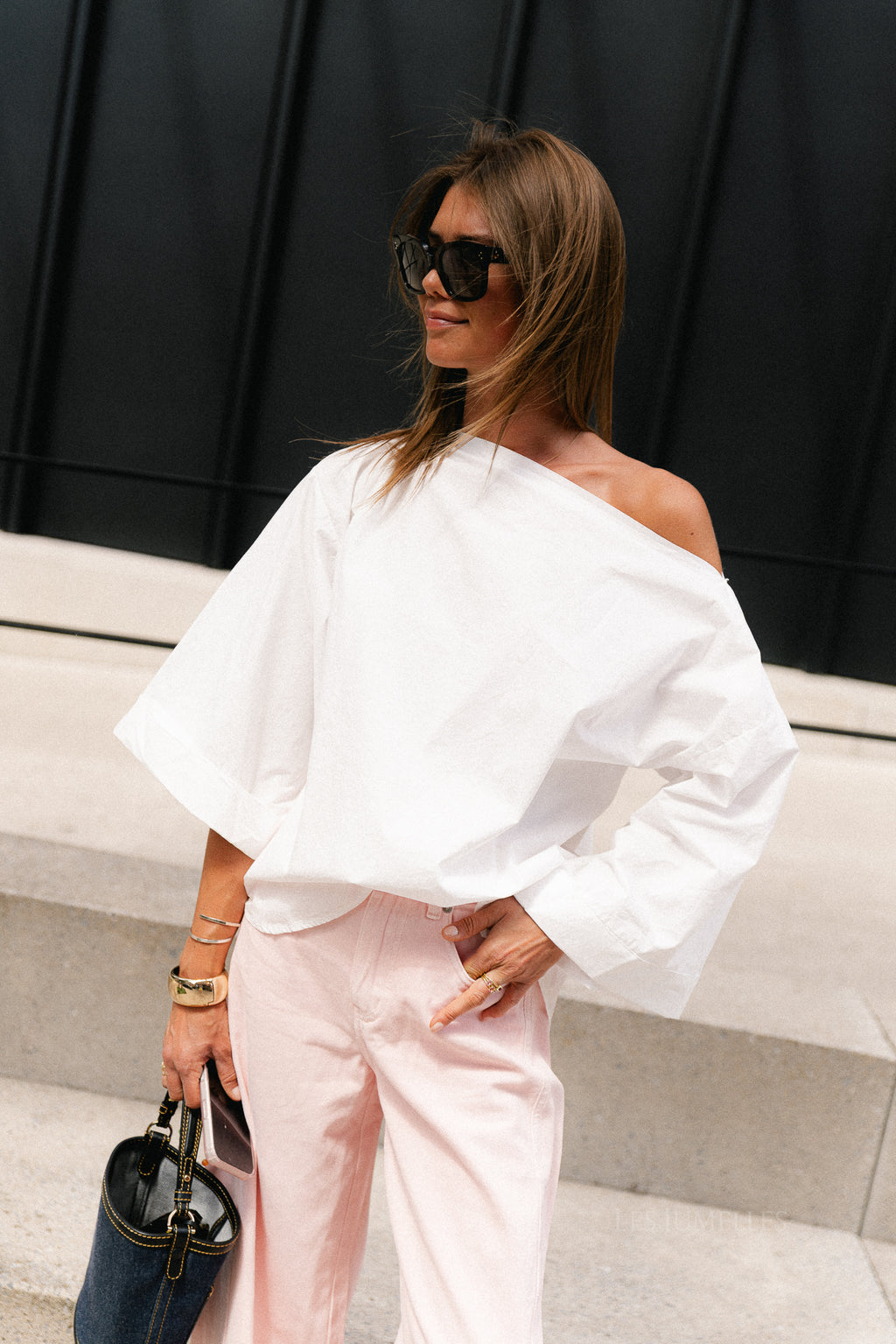 Myra off shoulder shirt white