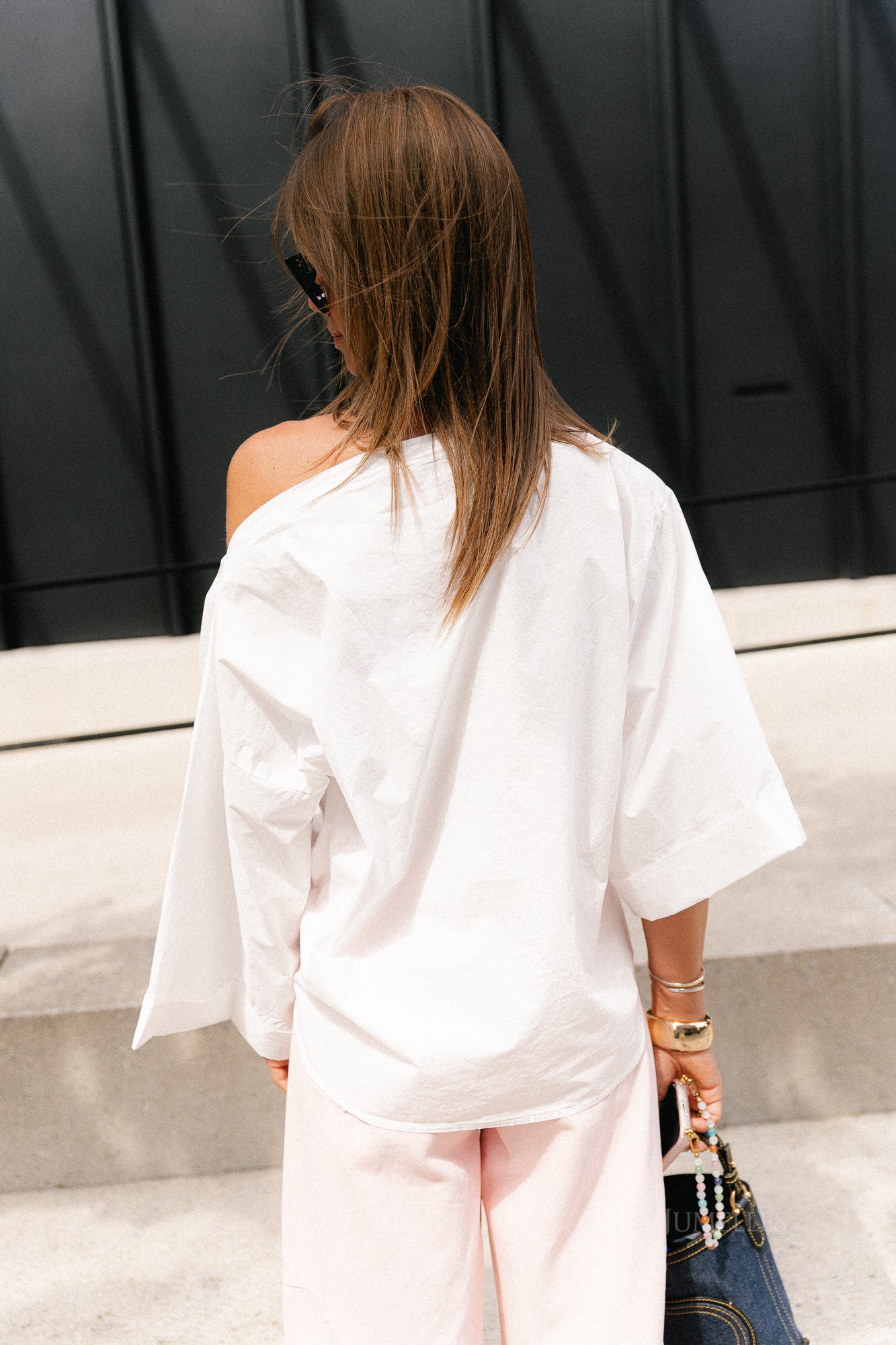 Myra off shoulder shirt white