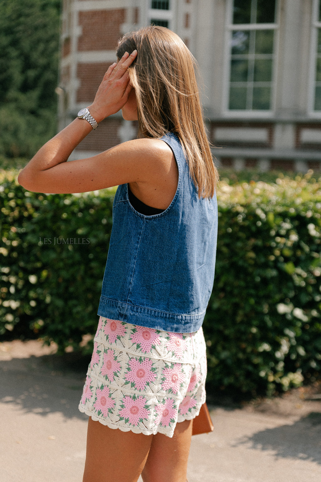 Lili crochet shorts pink