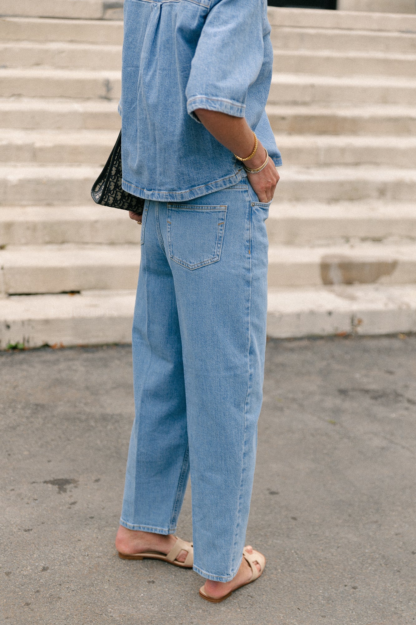 SLFBarrel Liva-Kori HW jeans light blue denim