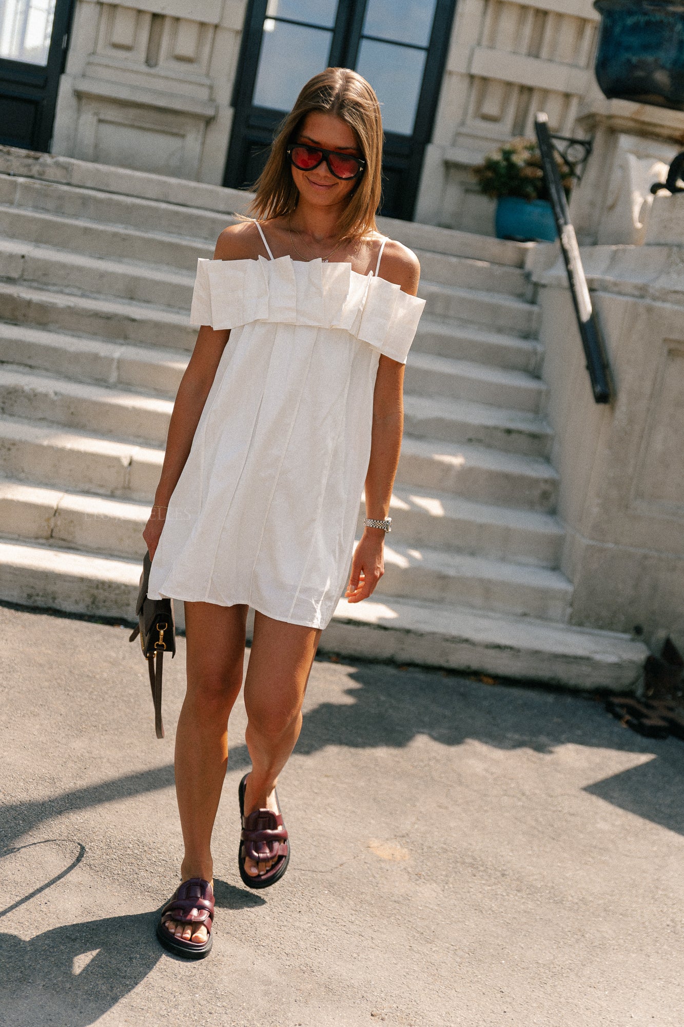 Zoë short dress white