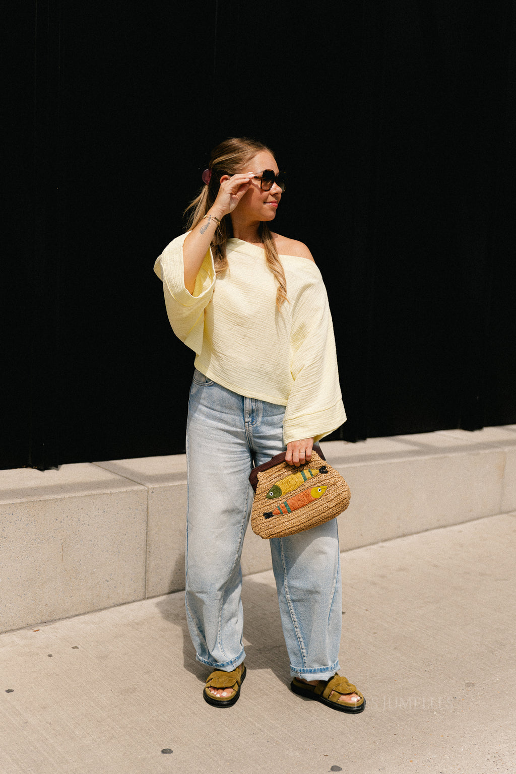 Maelys off shoulder blouse yellow