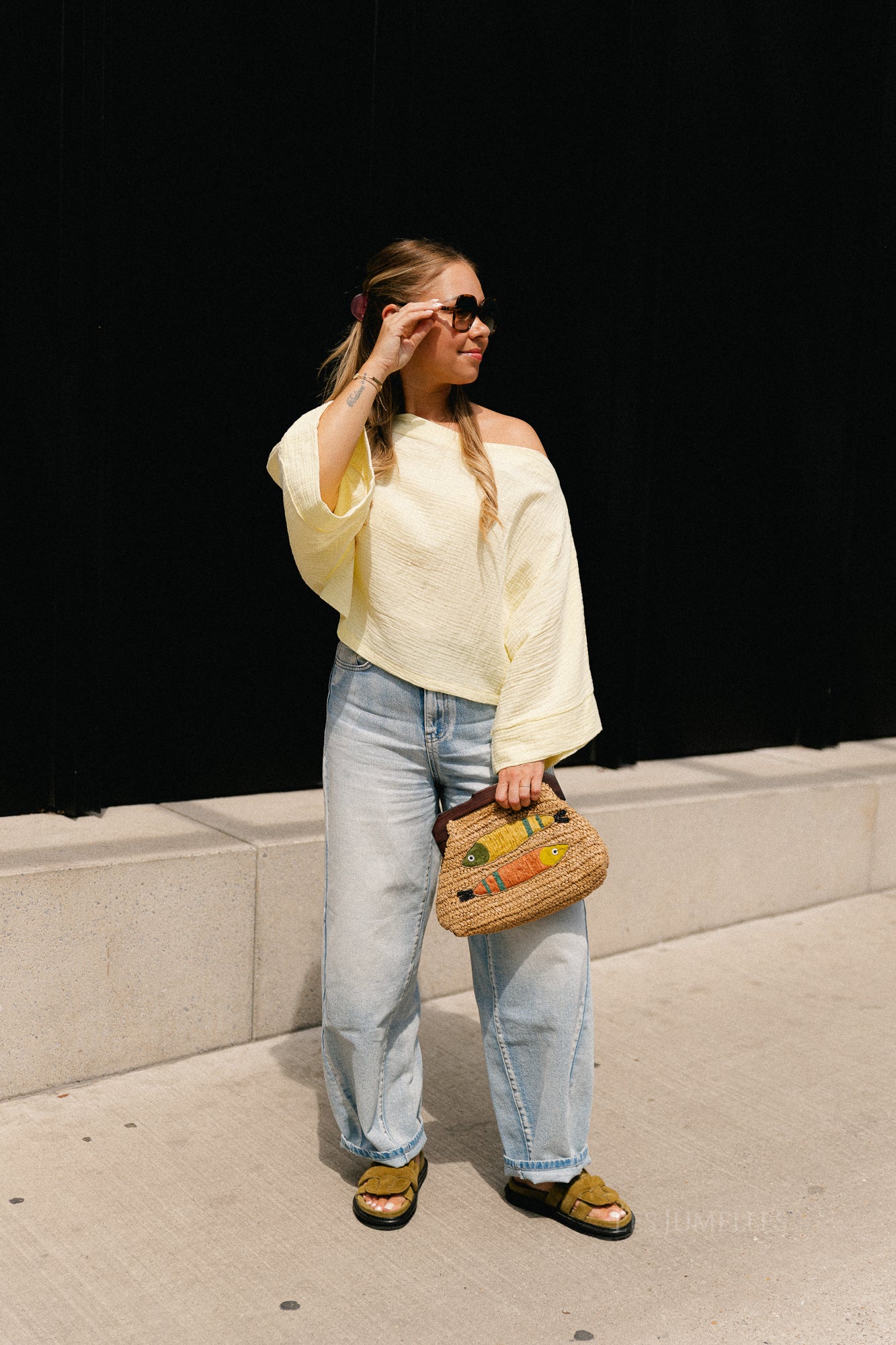 Maelys off shoulder blouse yellow
