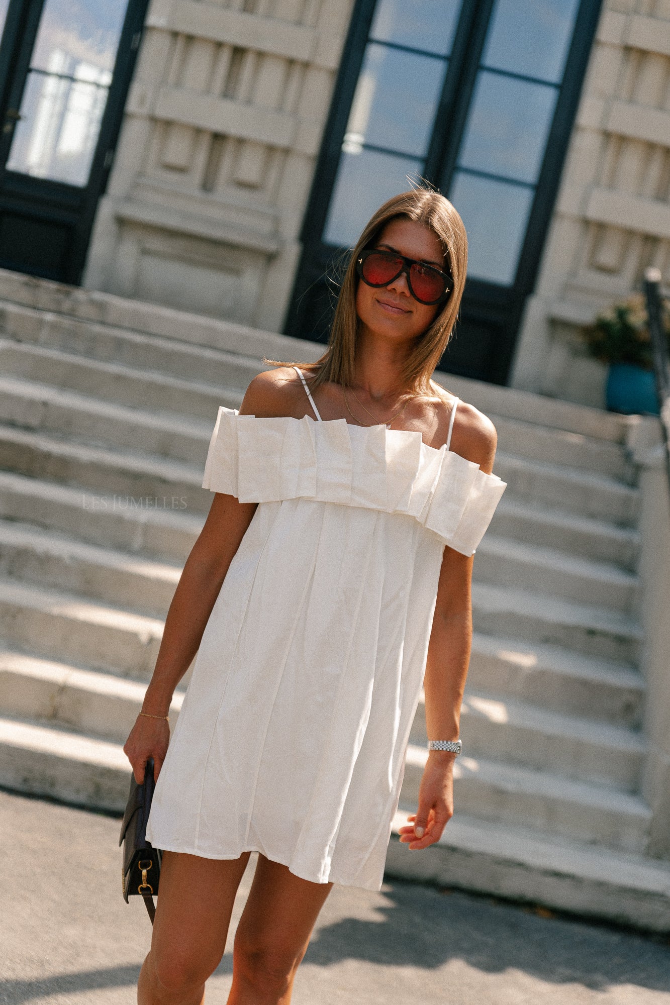 Zoë short dress white