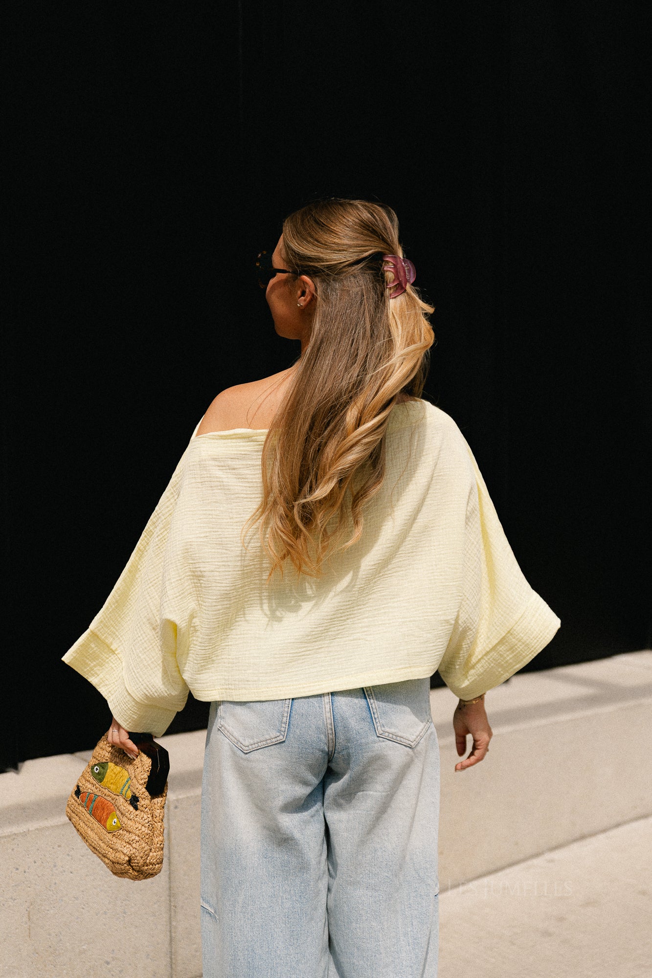 Maelys off shoulder blouse yellow