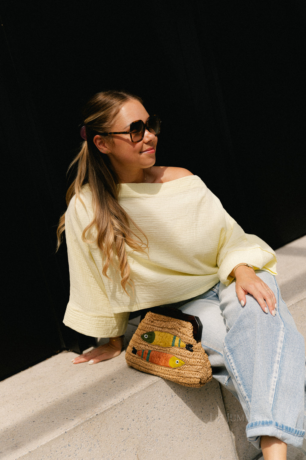 Maelys off shoulder blouse yellow