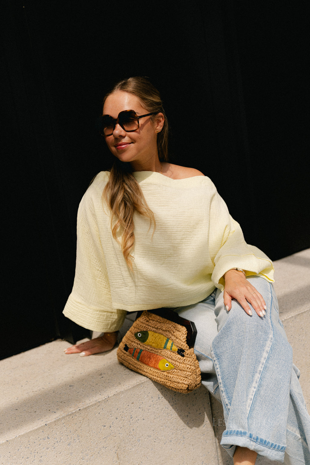 Maelys off shoulder blouse yellow