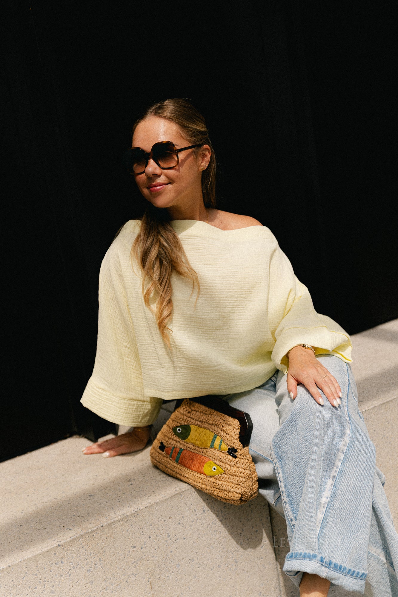 Maelys off shoulder blouse yellow