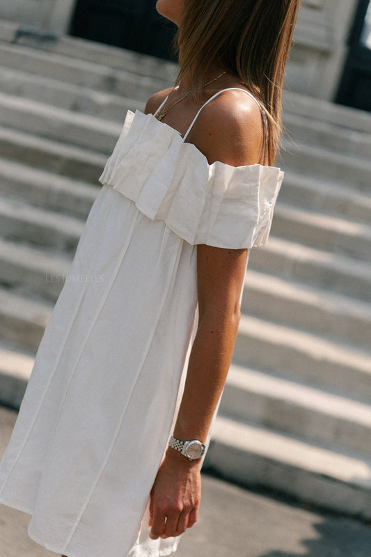 Les Jumelles Zoë short dress white