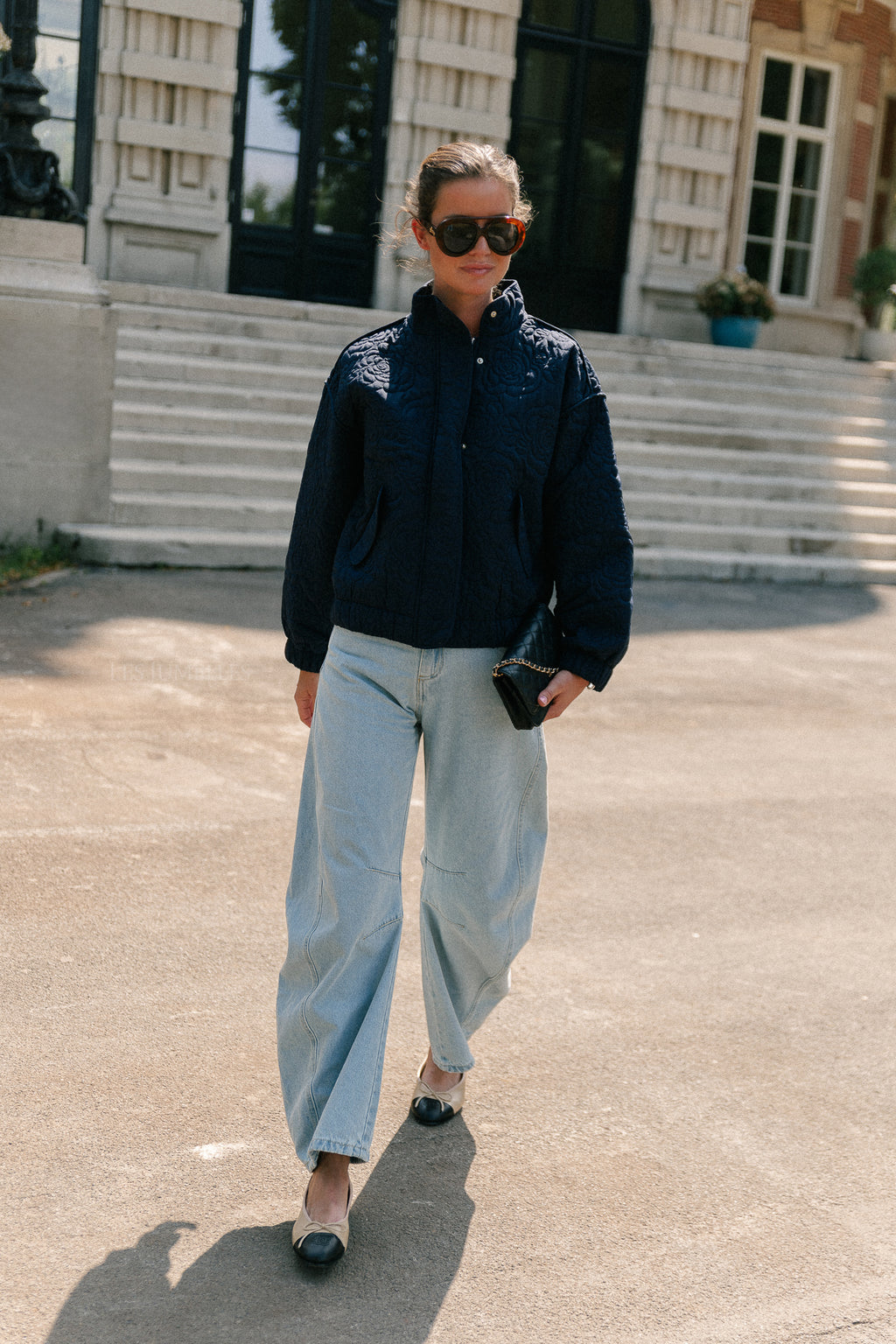 YASFipura LS quilted jacket navy blazer