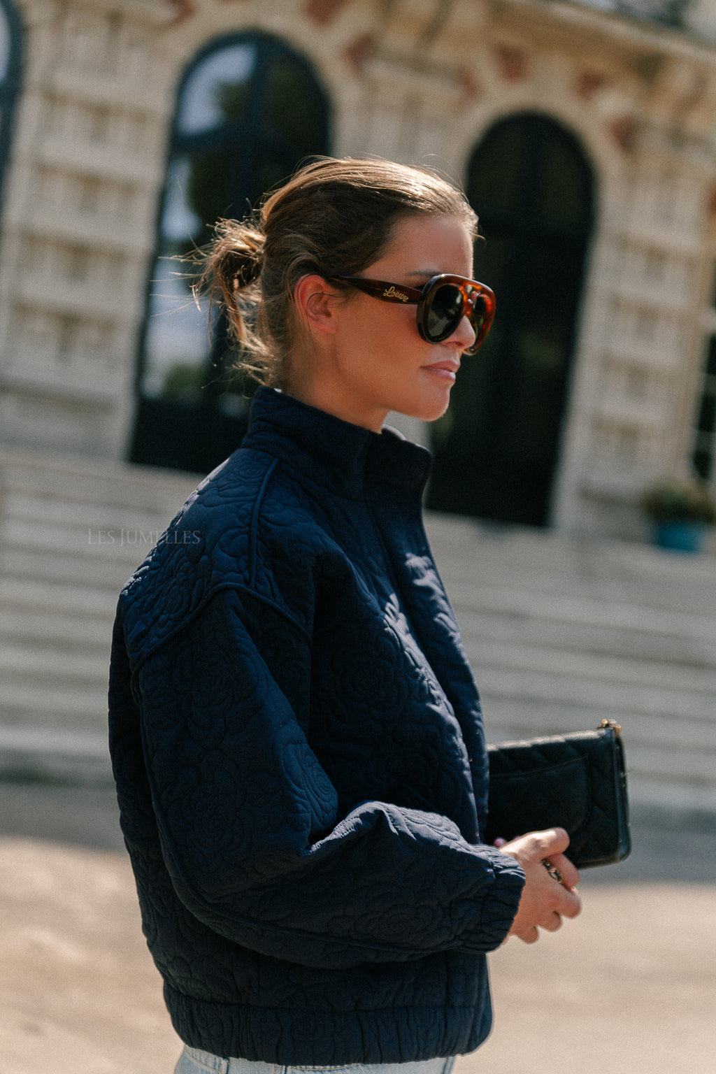 YASFipura LS quilted jacket navy blazer