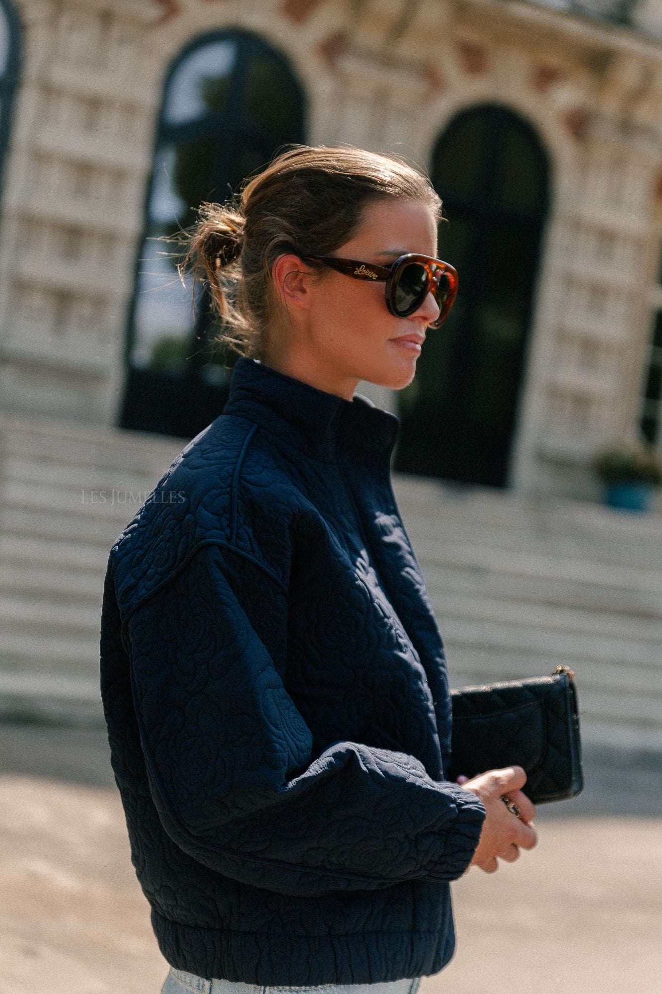 YASFipura LS quilted jacket navy blazer