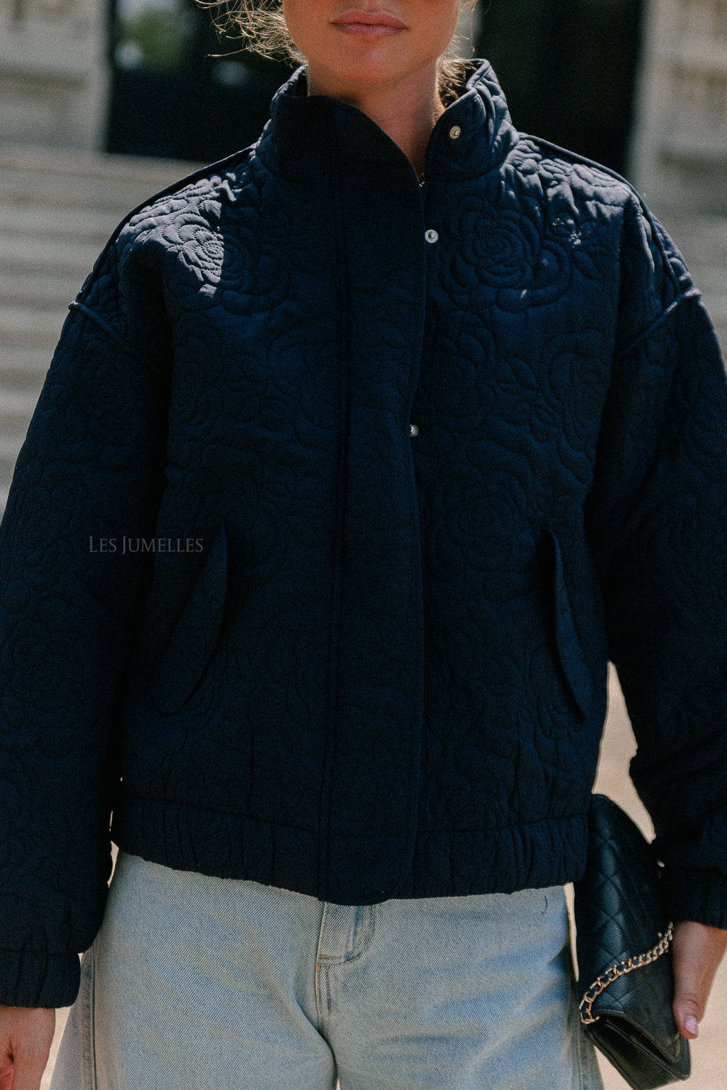 YASFipura LS quilted jacket navy blazer