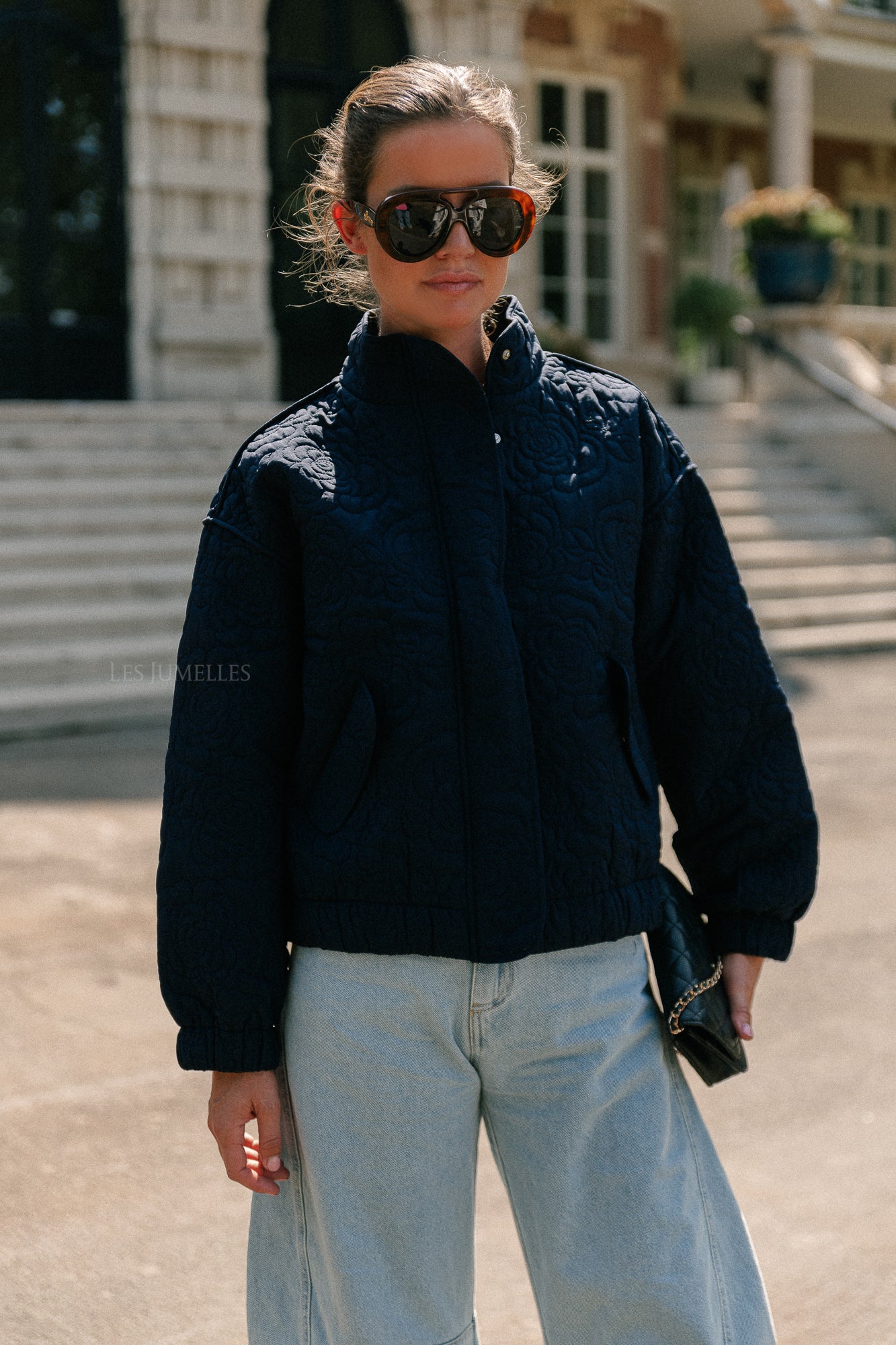 YASFipura LS quilted jacket navy blazer