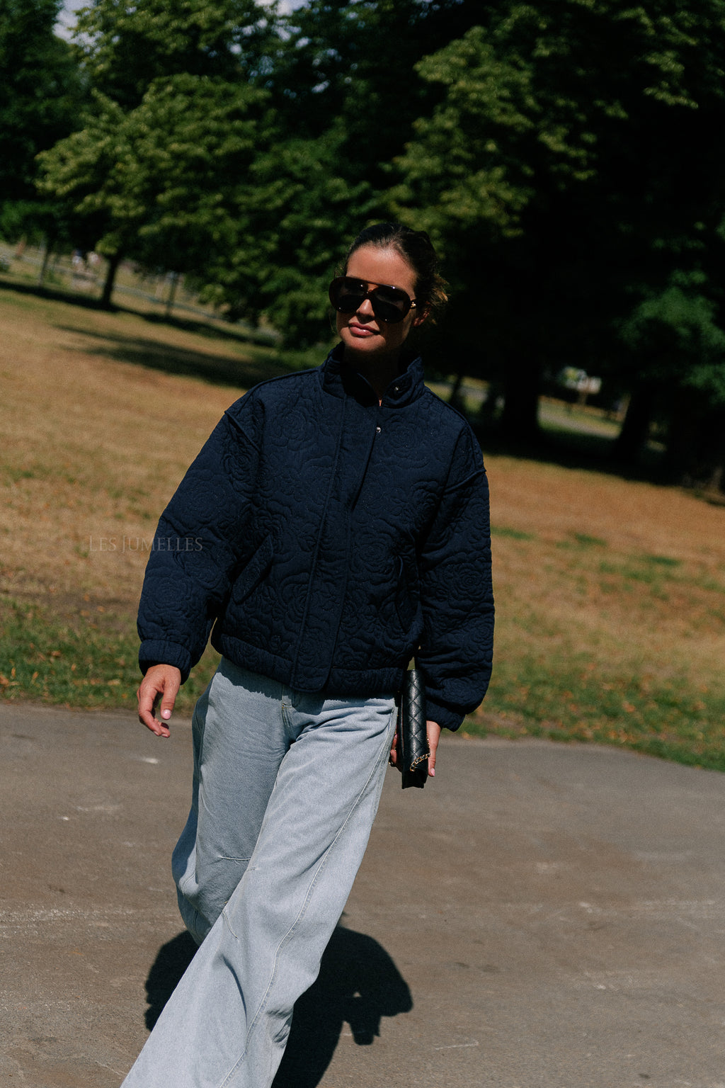 YASFipura LS quilted jacket navy blazer