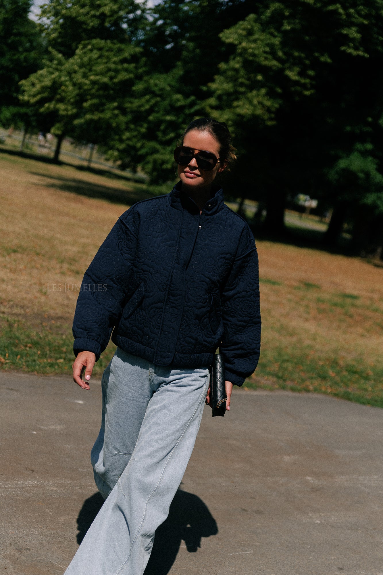 YASFipura LS quilted jacket navy blazer