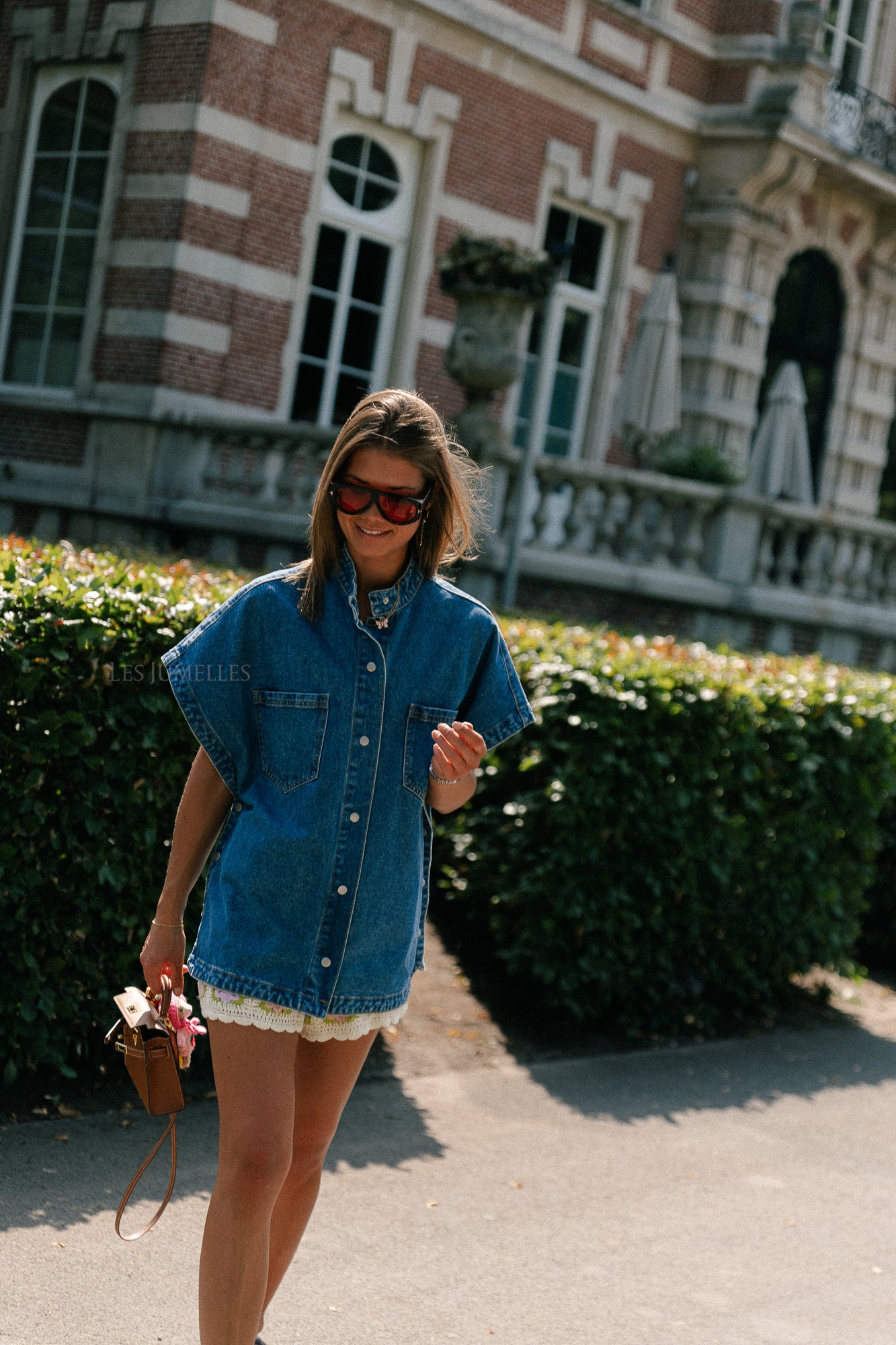 VIStine SL denim poncho medium blue denim