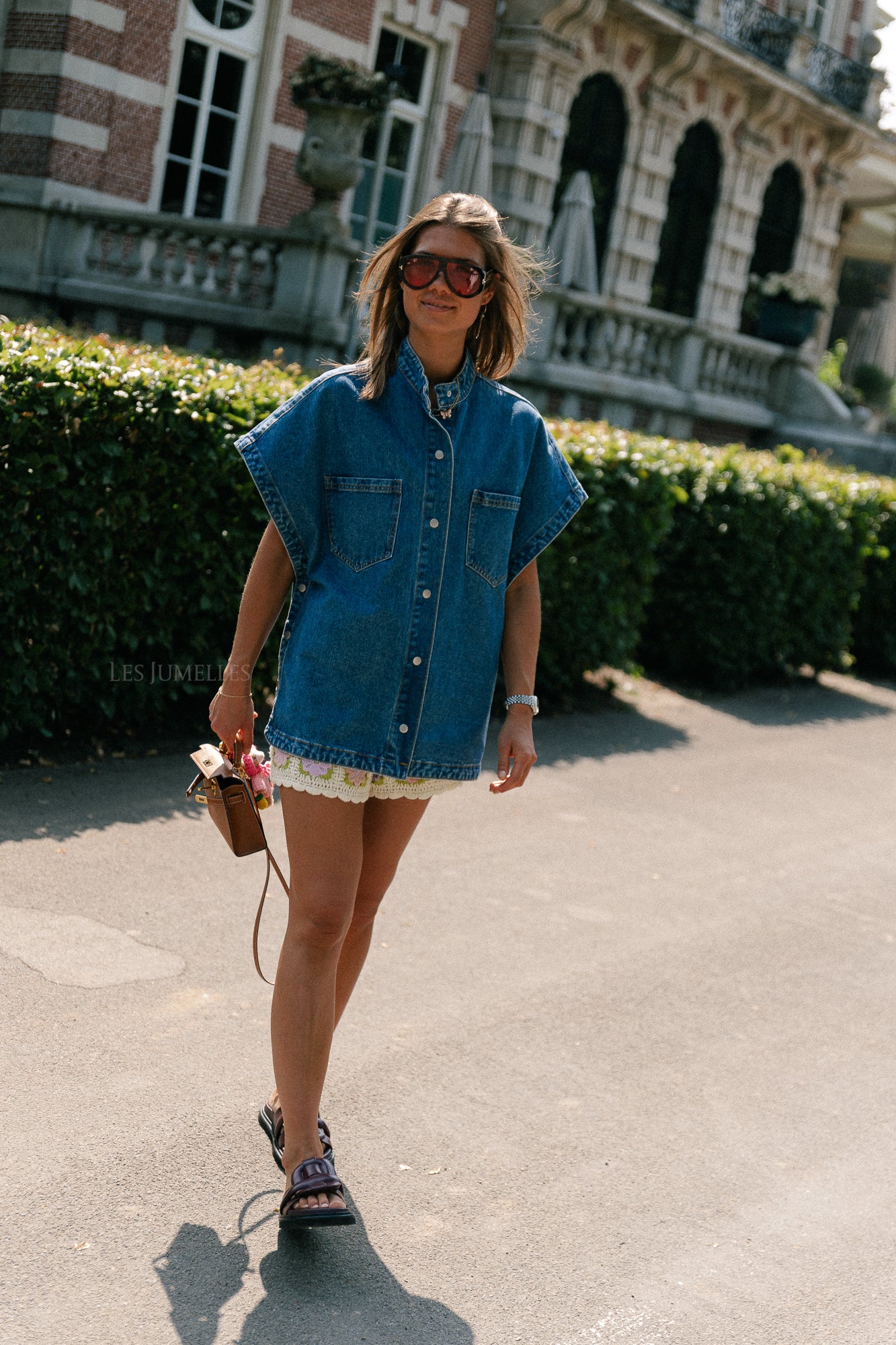 VIStine SL denim poncho medium blue denim