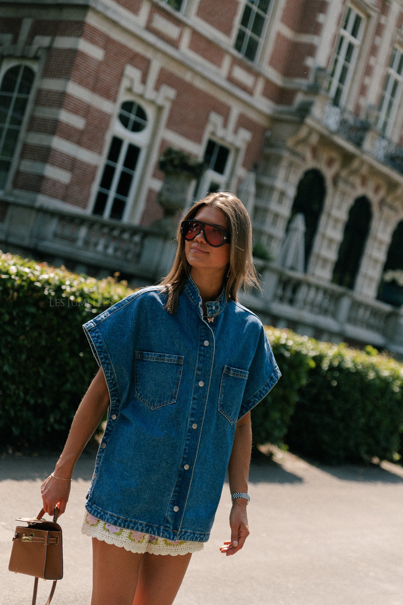 VIStine SL denim poncho medium blue denim