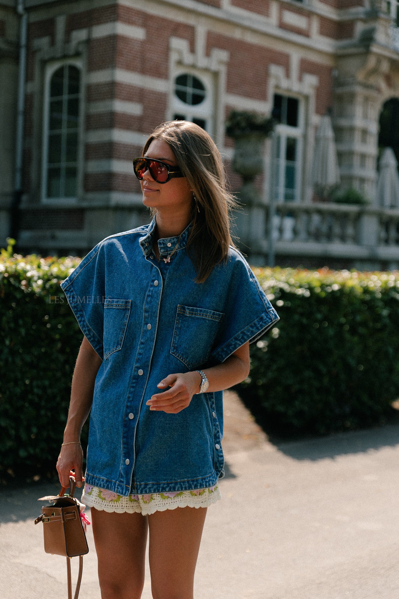 VIStine SL denim poncho medium blue denim