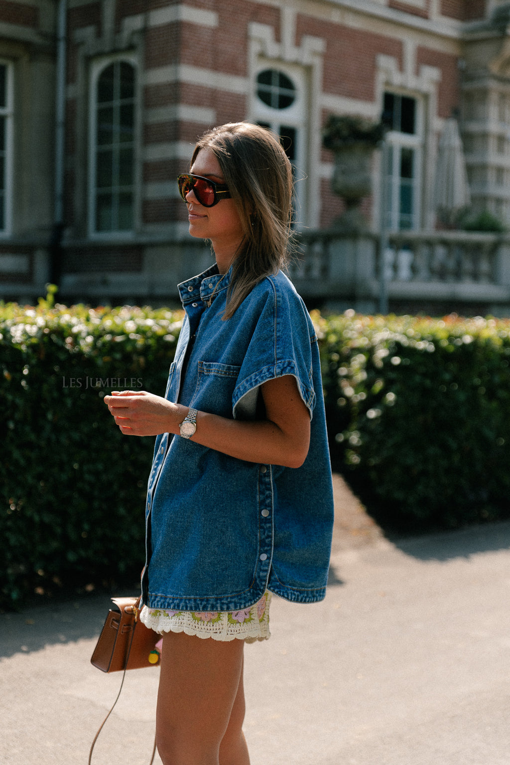 VIStine SL denim poncho medium blue denim