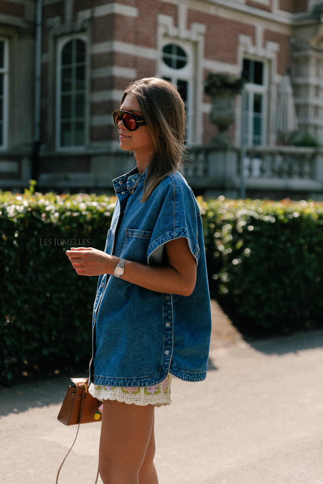 VIStine SL denim poncho medium blue denim