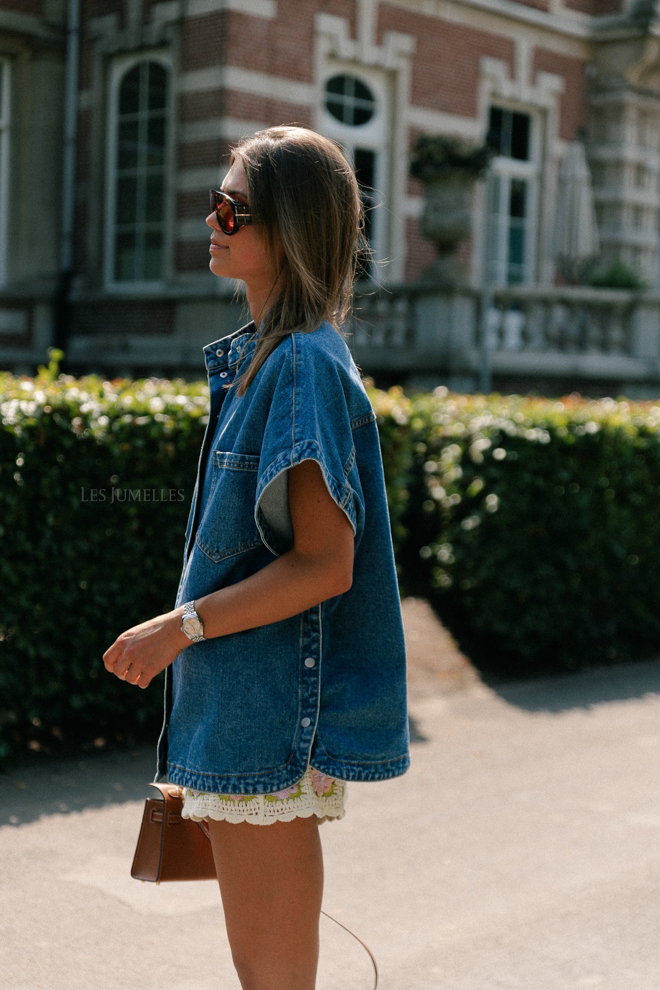 VIStine SL denim poncho medium blue denim