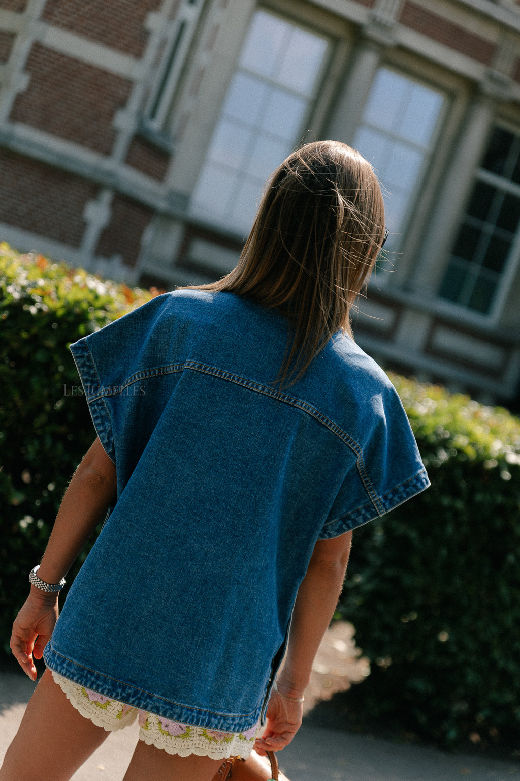 VIStine SL denim poncho medium blue denim