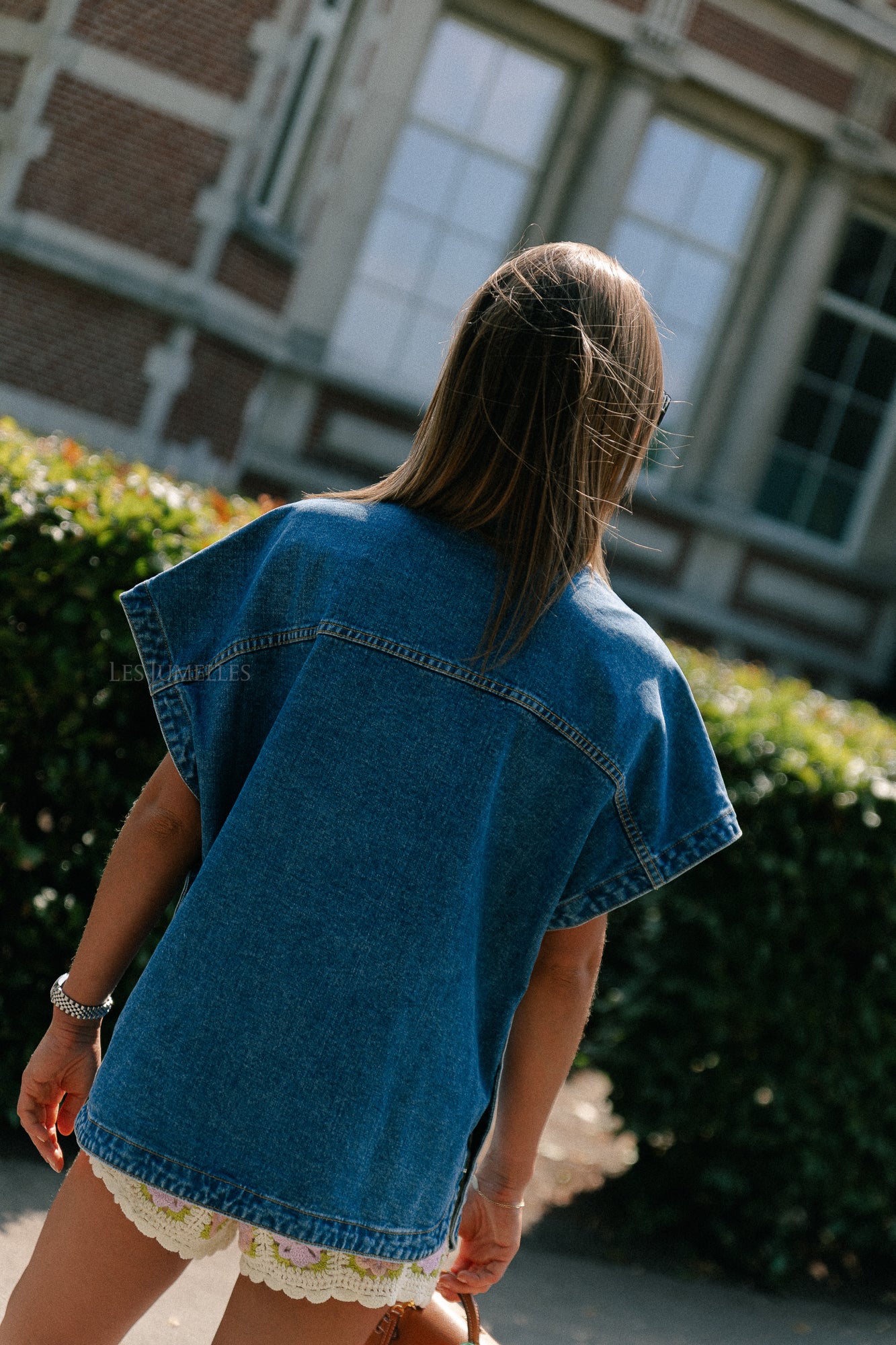 VIStine SL denim poncho medium blue denim