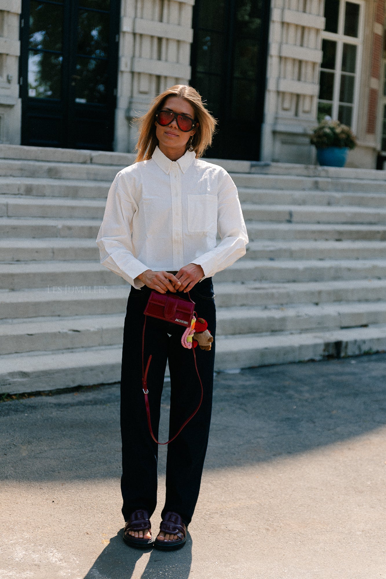 Mia cropped shirt white