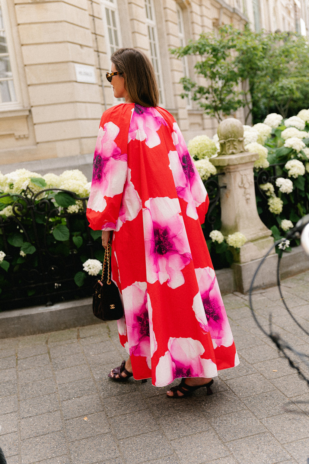 Brigitte floral maxi dress red/pink