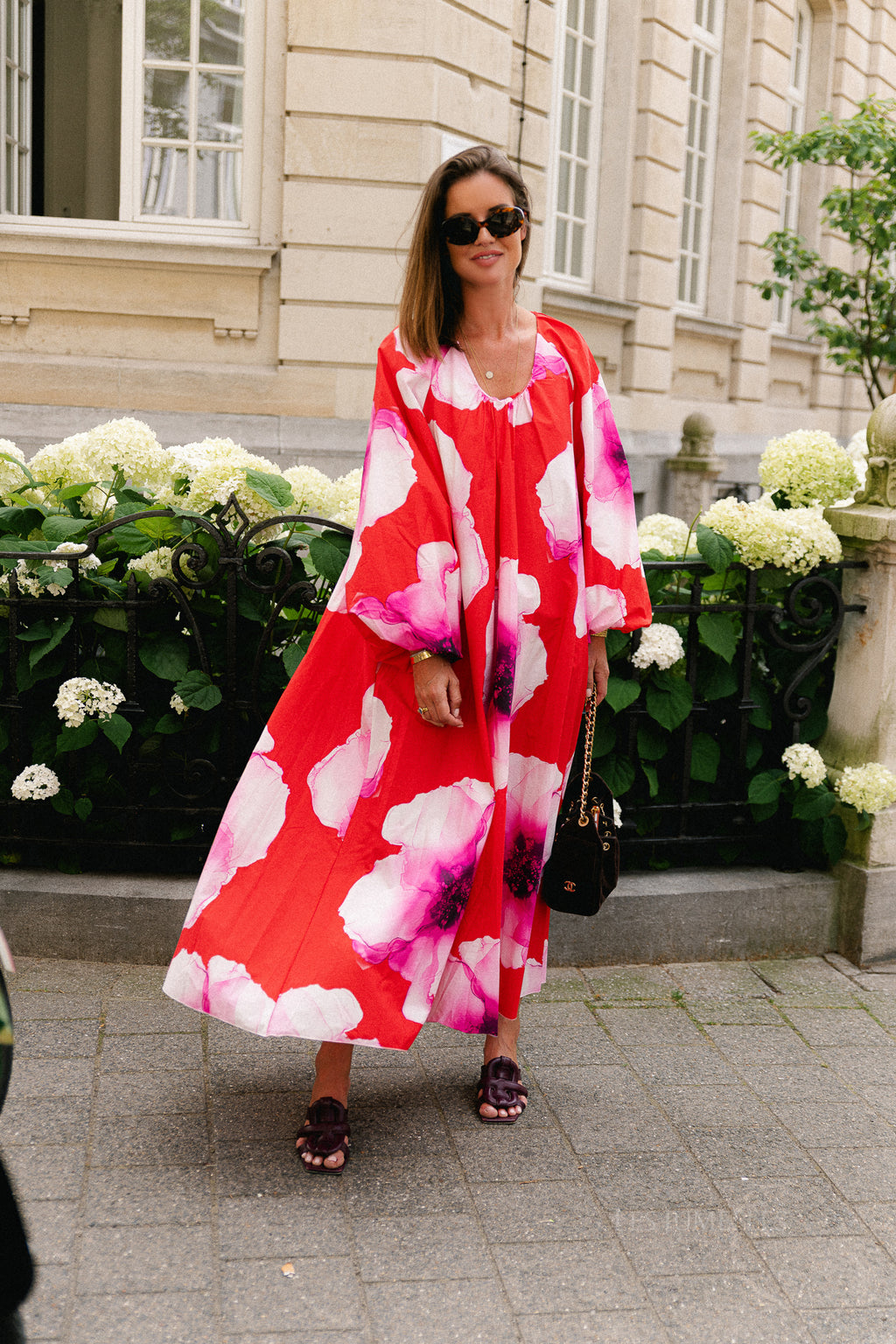 Brigitte floral maxi dress red/pink