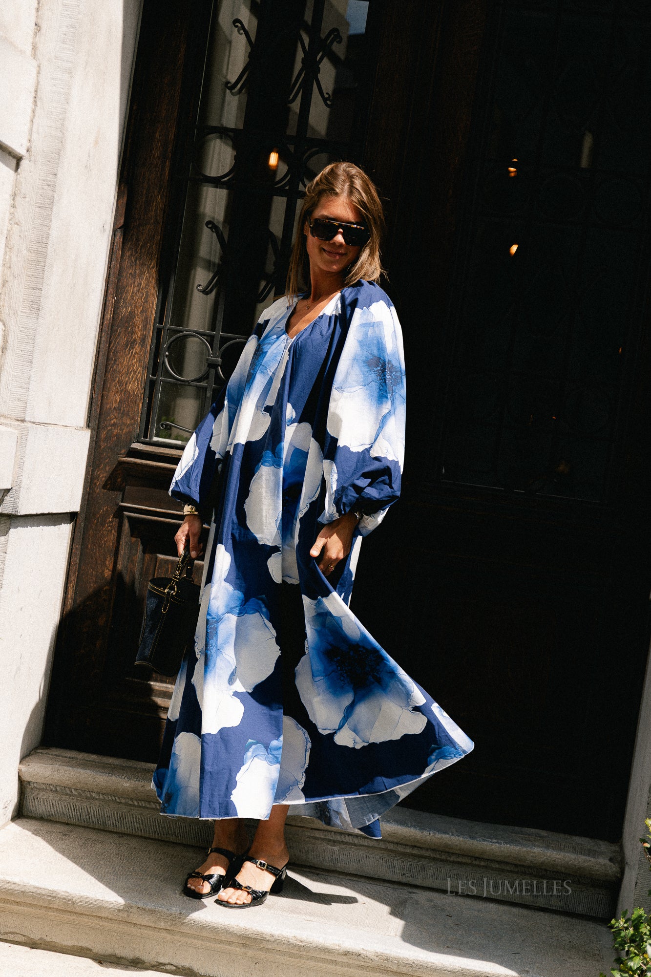 Brigitte floral maxi dress navy/blue