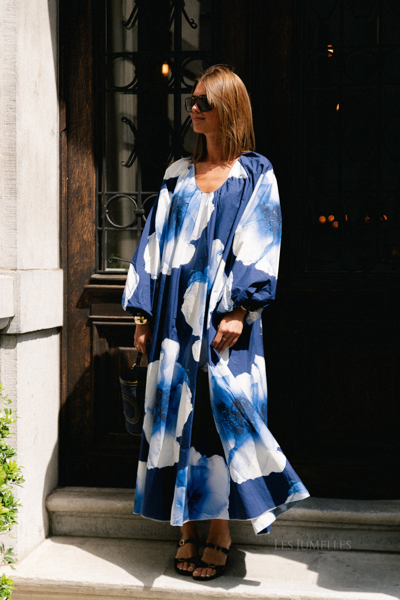 Brigitte floral maxi dress navy/blue
