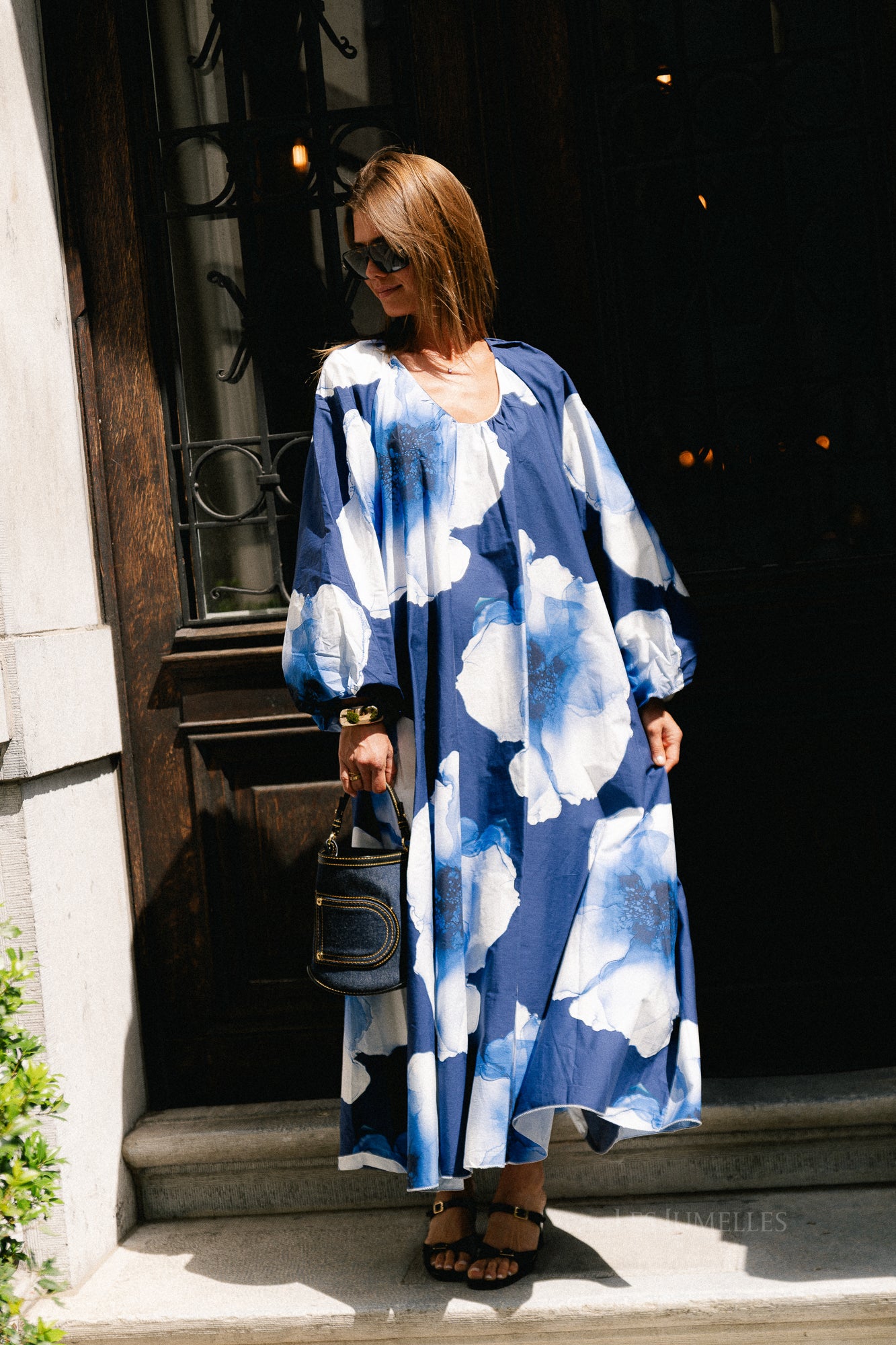 Brigitte floral maxi dress navy/blue