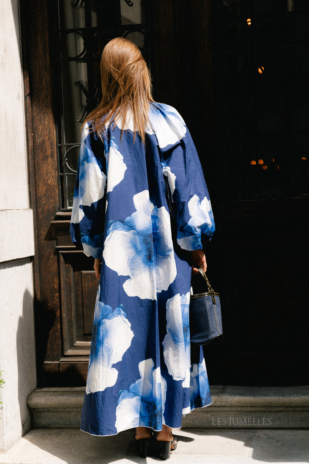 Brigitte floral maxi dress navy/blue