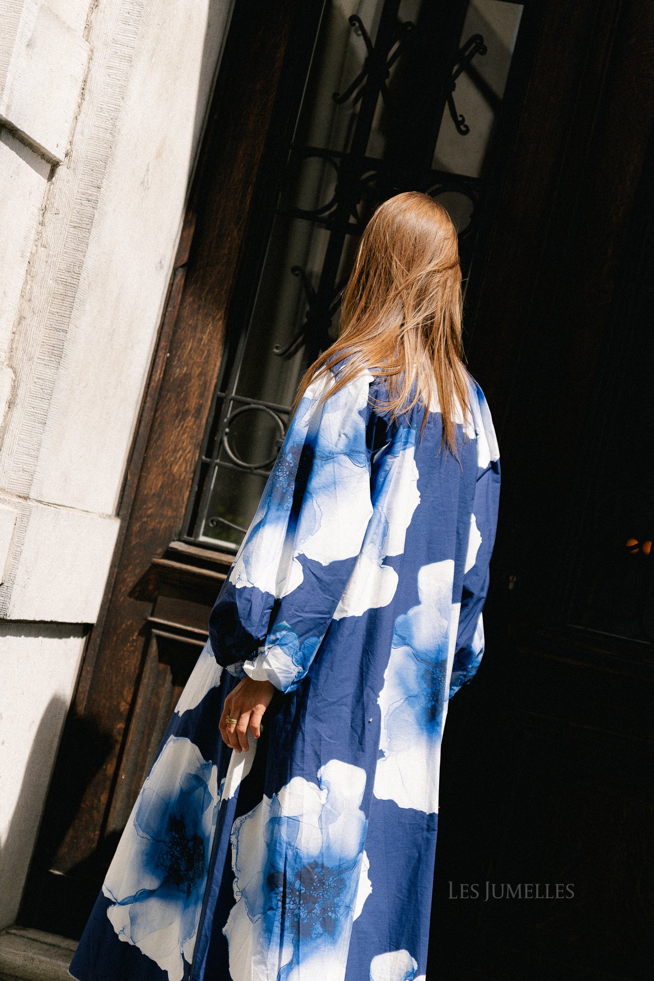 Brigitte floral maxi dress navy/blue