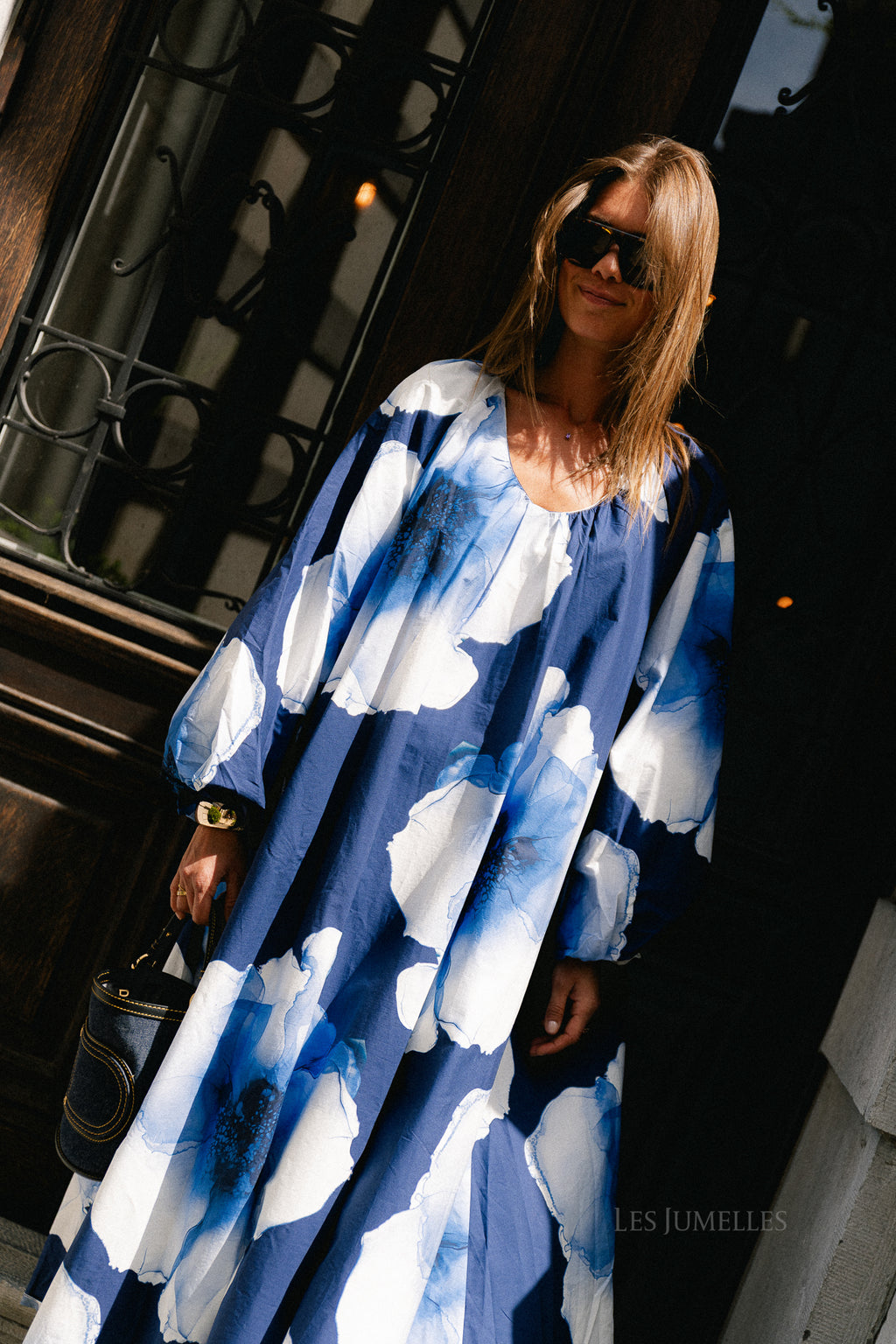 Brigitte floral maxi dress navy/blue