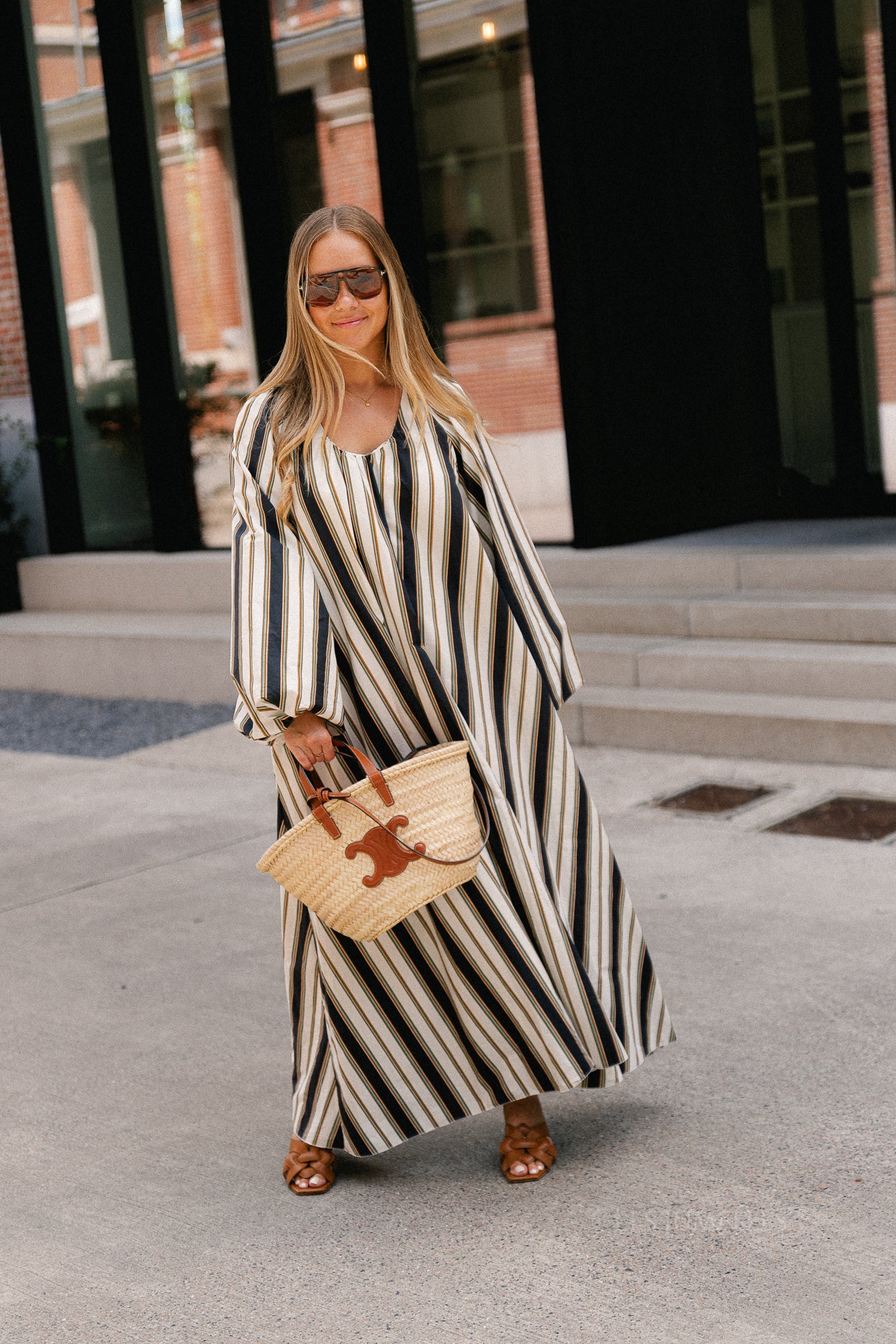 Brigitte dress black stripes
