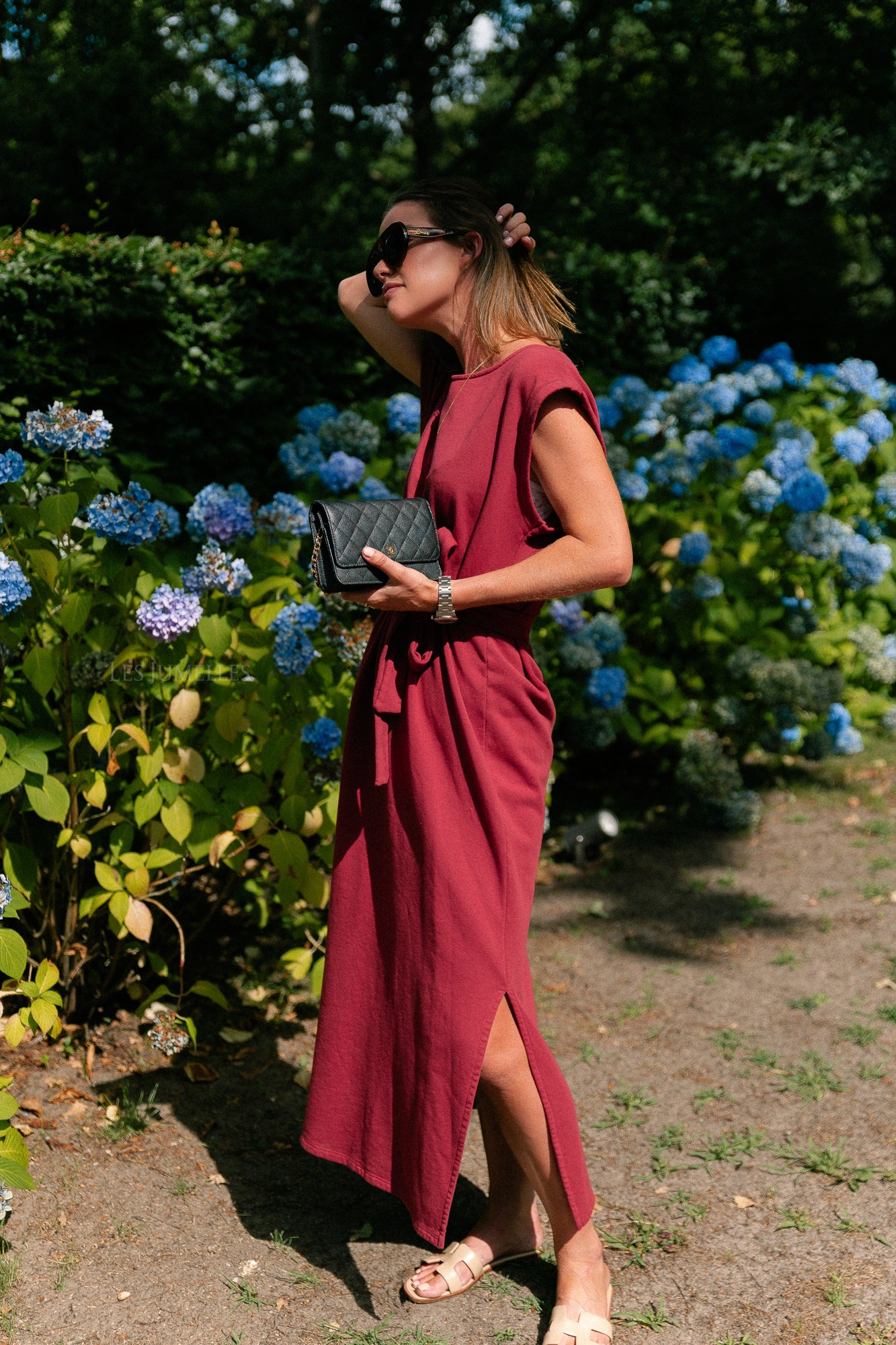 Freya long dress burgundy