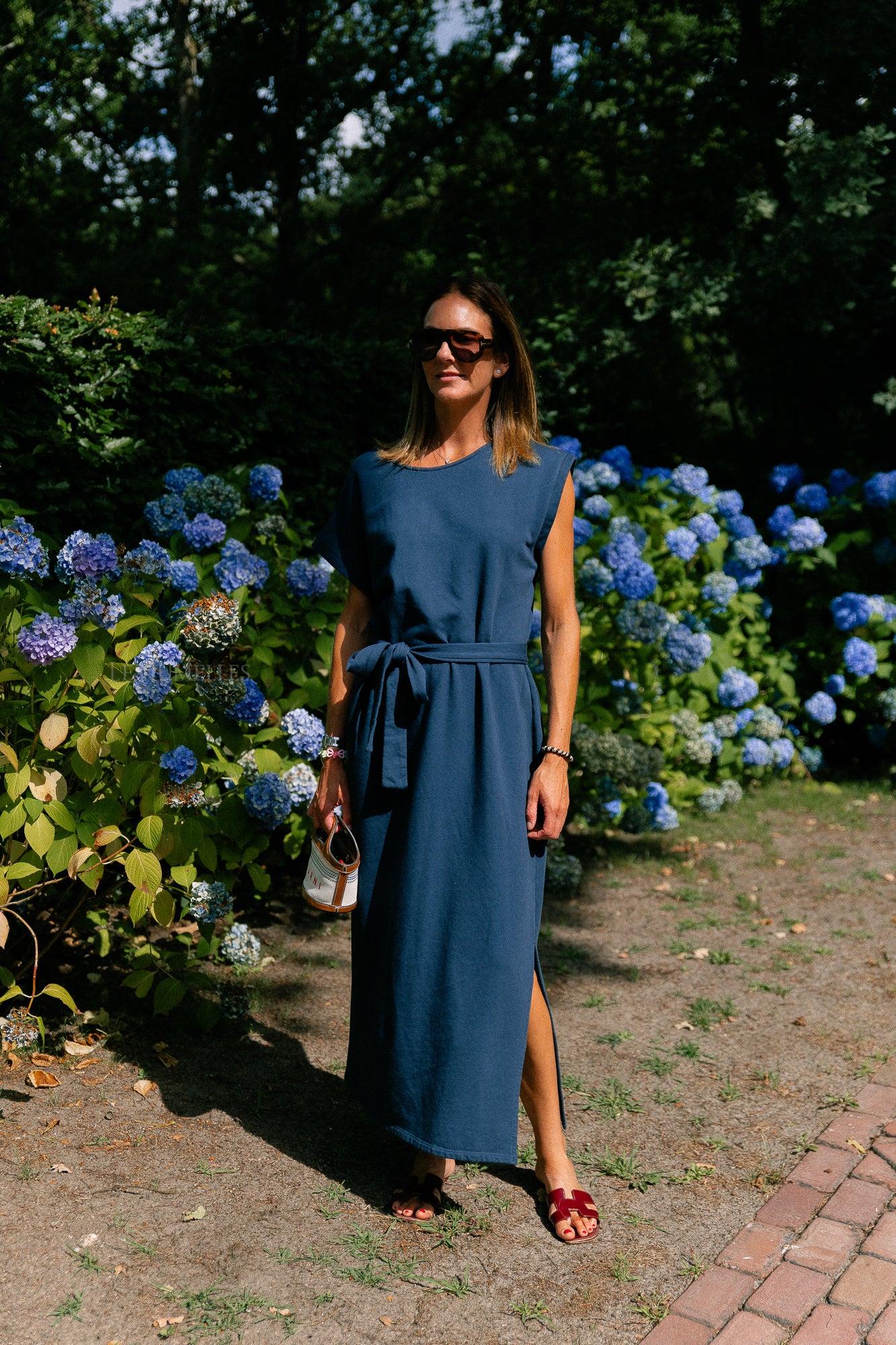 Freya long dress navy