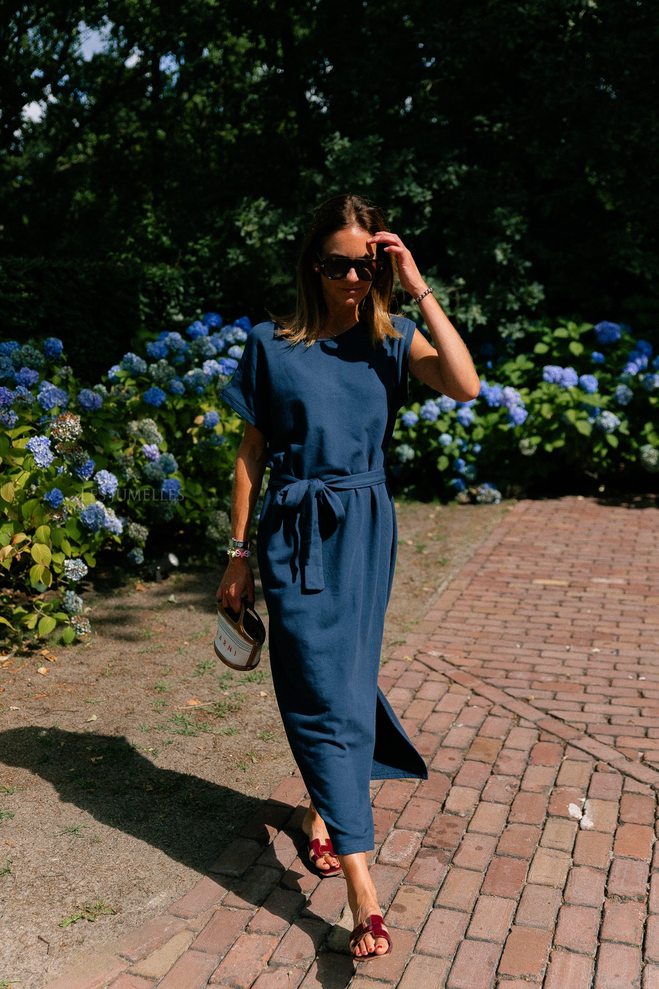 Freya long dress navy