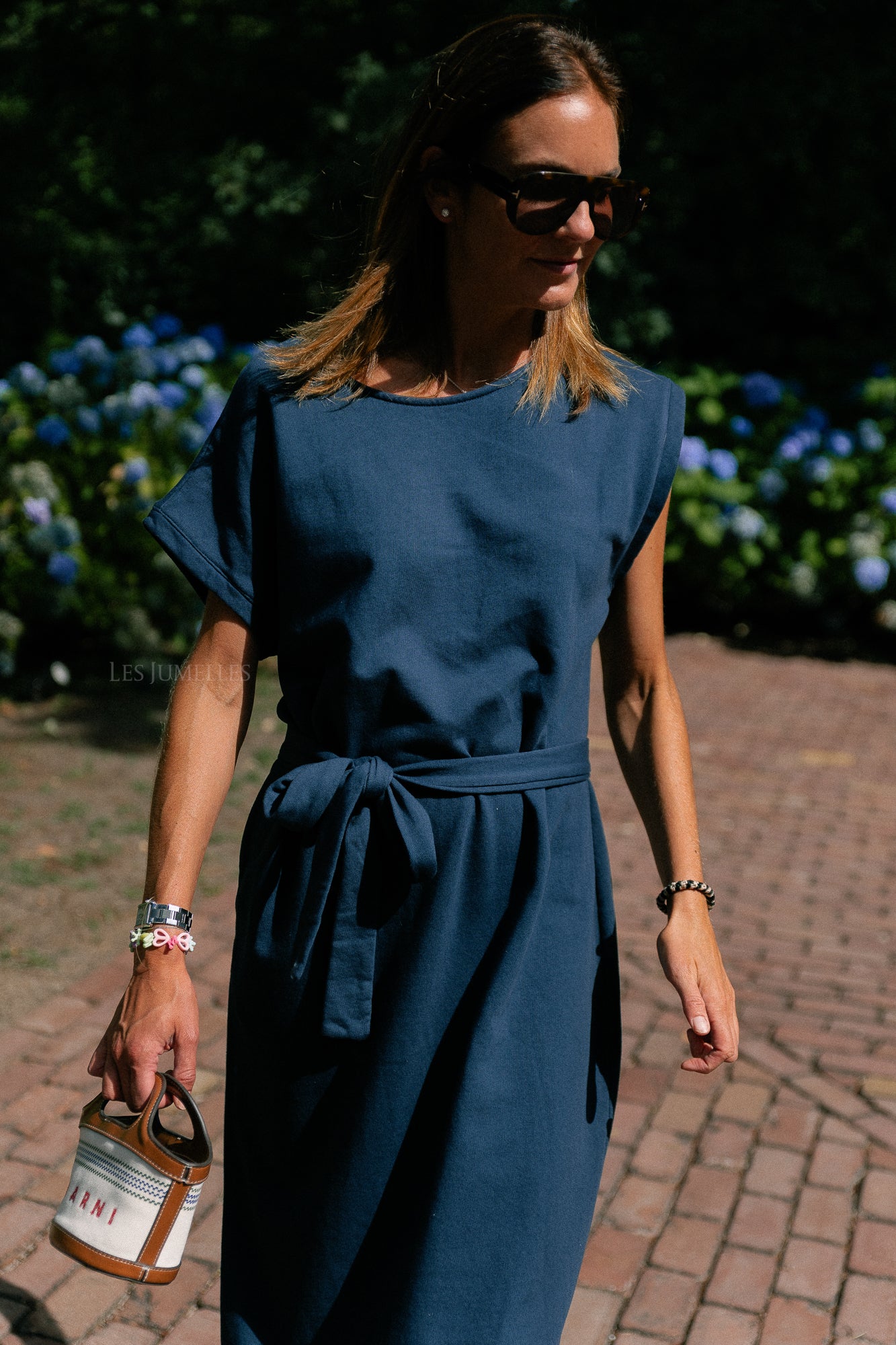 Freya long dress navy