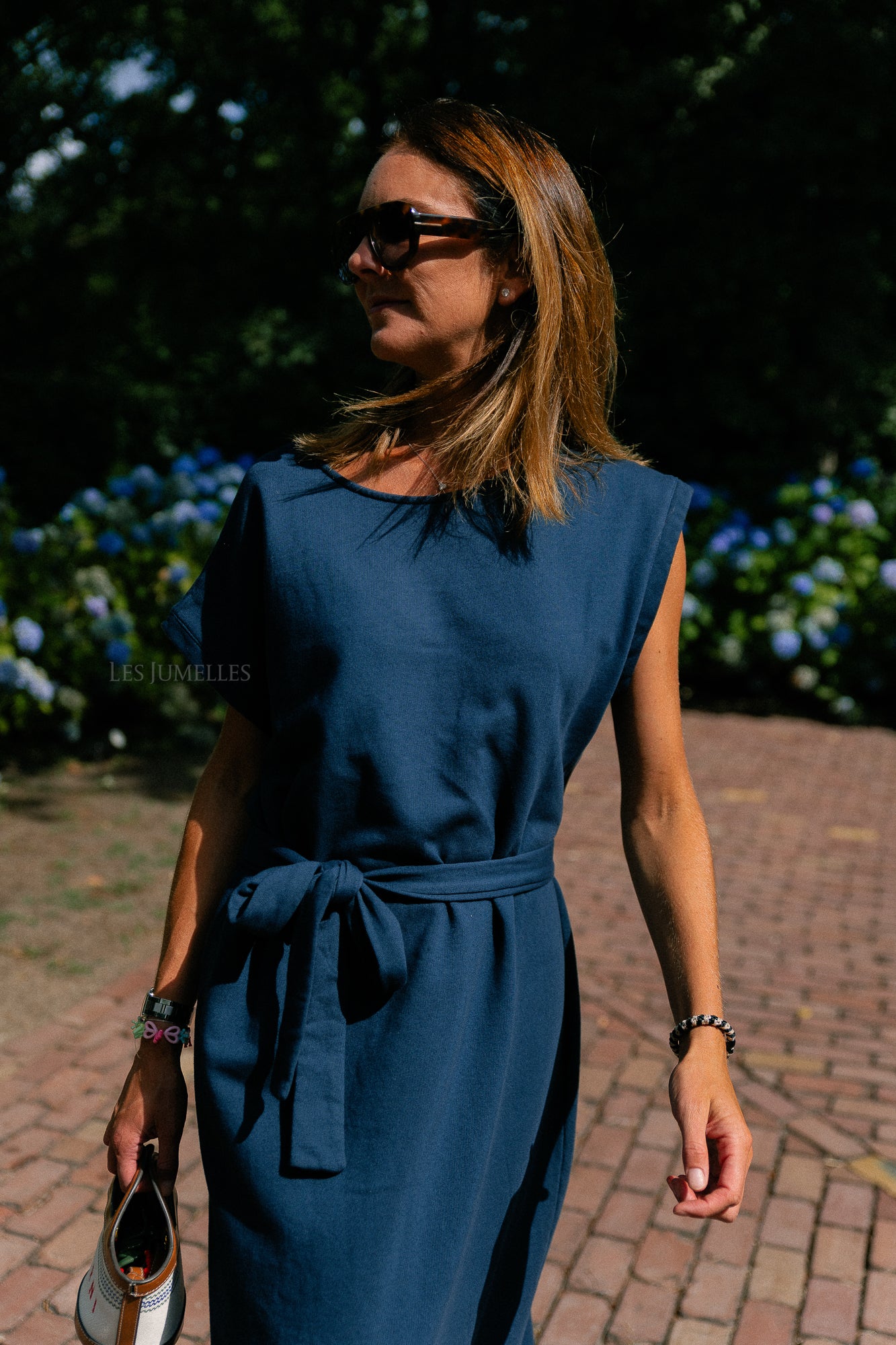 Freya long dress navy